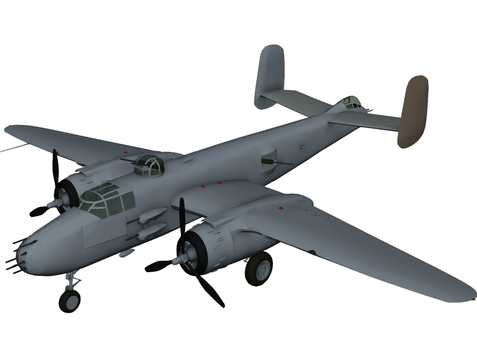 North American B-25J Mitchell 3D Model main preview