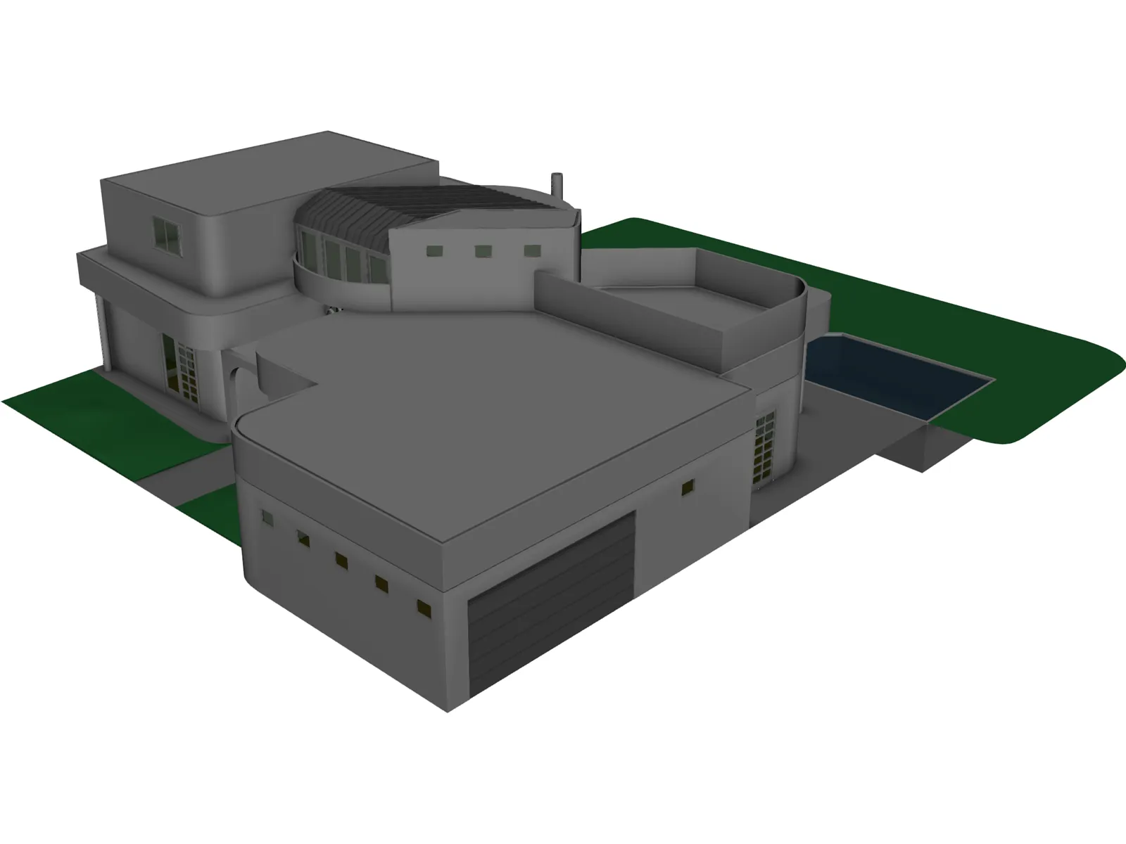 House One And Half Story 3D Model main preview