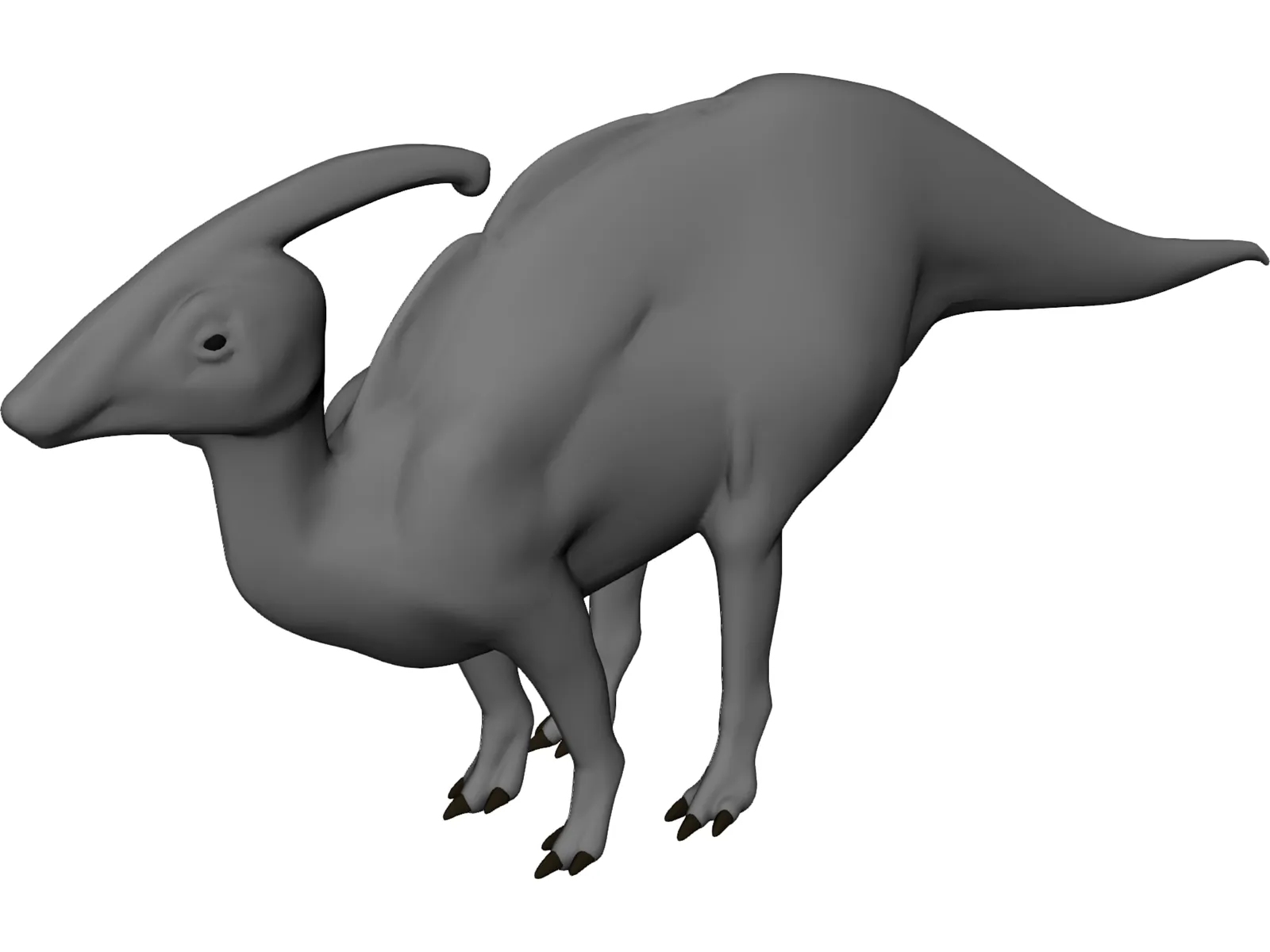 Parasaulophus 3D Model main preview
