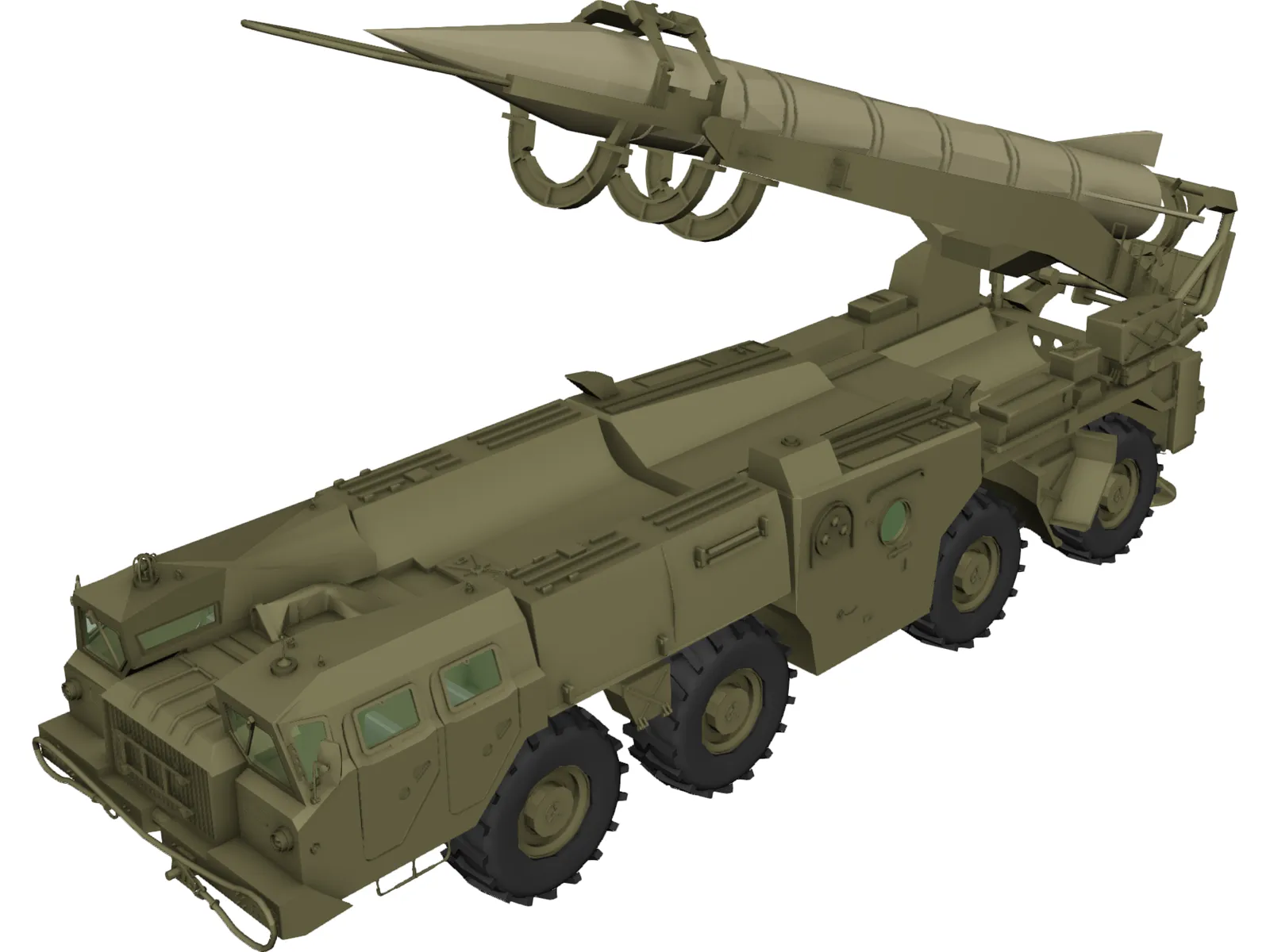 Scud B Missile Launcher 3D Model main preview