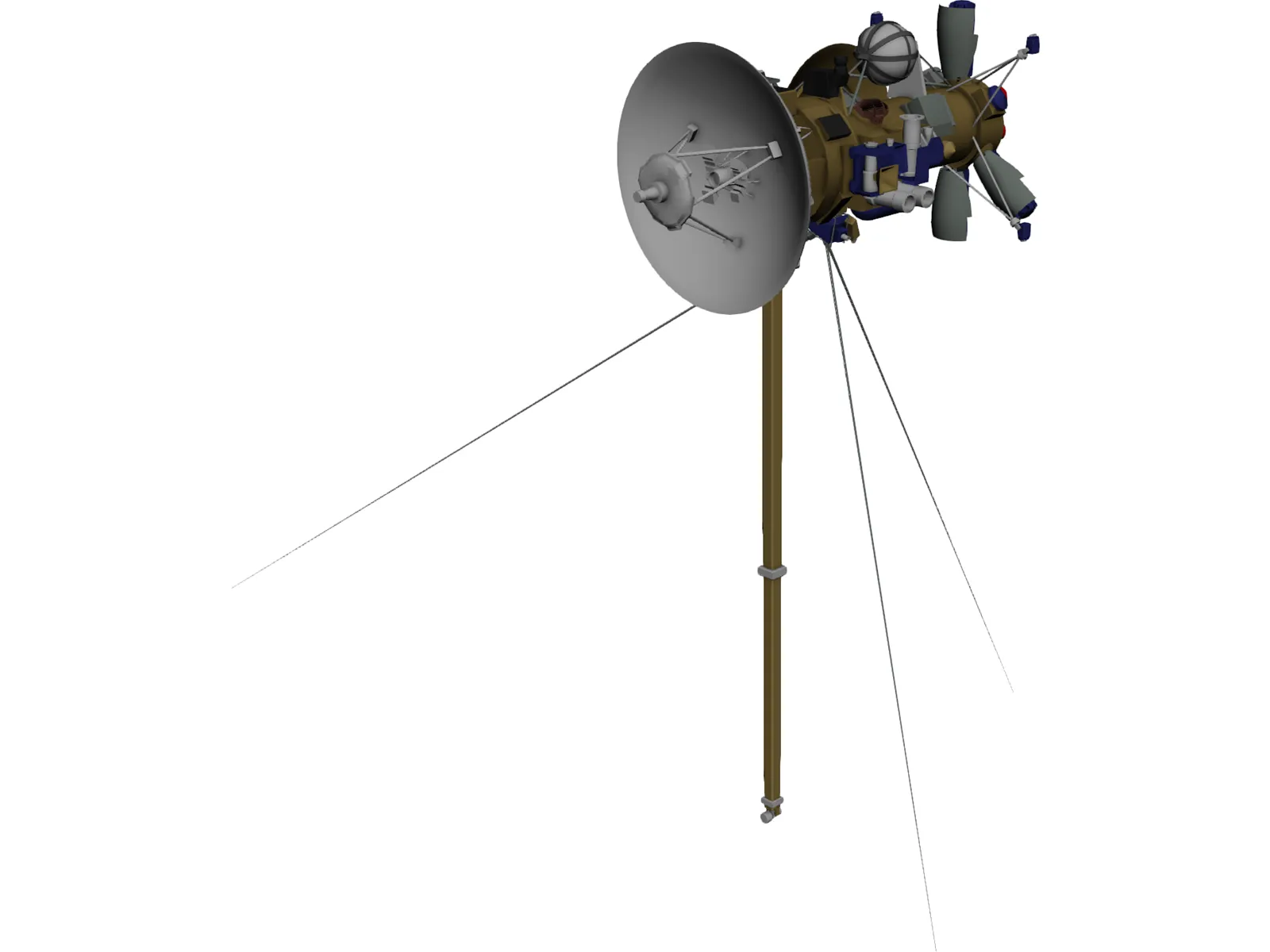 Cassini Probe Spacecraft 3D Model main preview