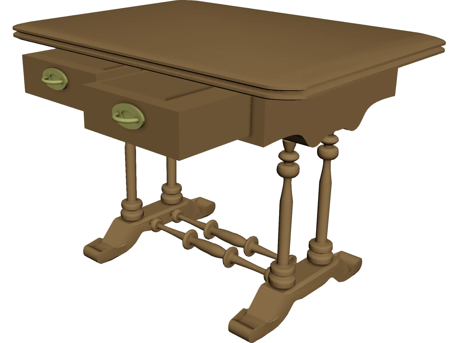 Table Biedermeier 3D Model main preview