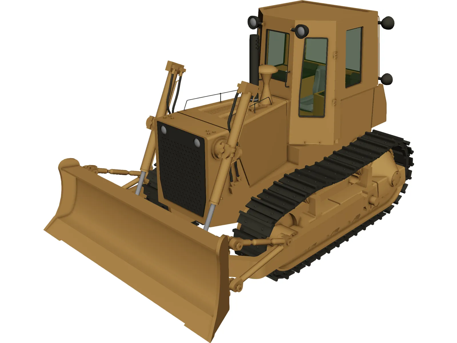 Bulldozer Fiat FD14-E 3D Model main preview