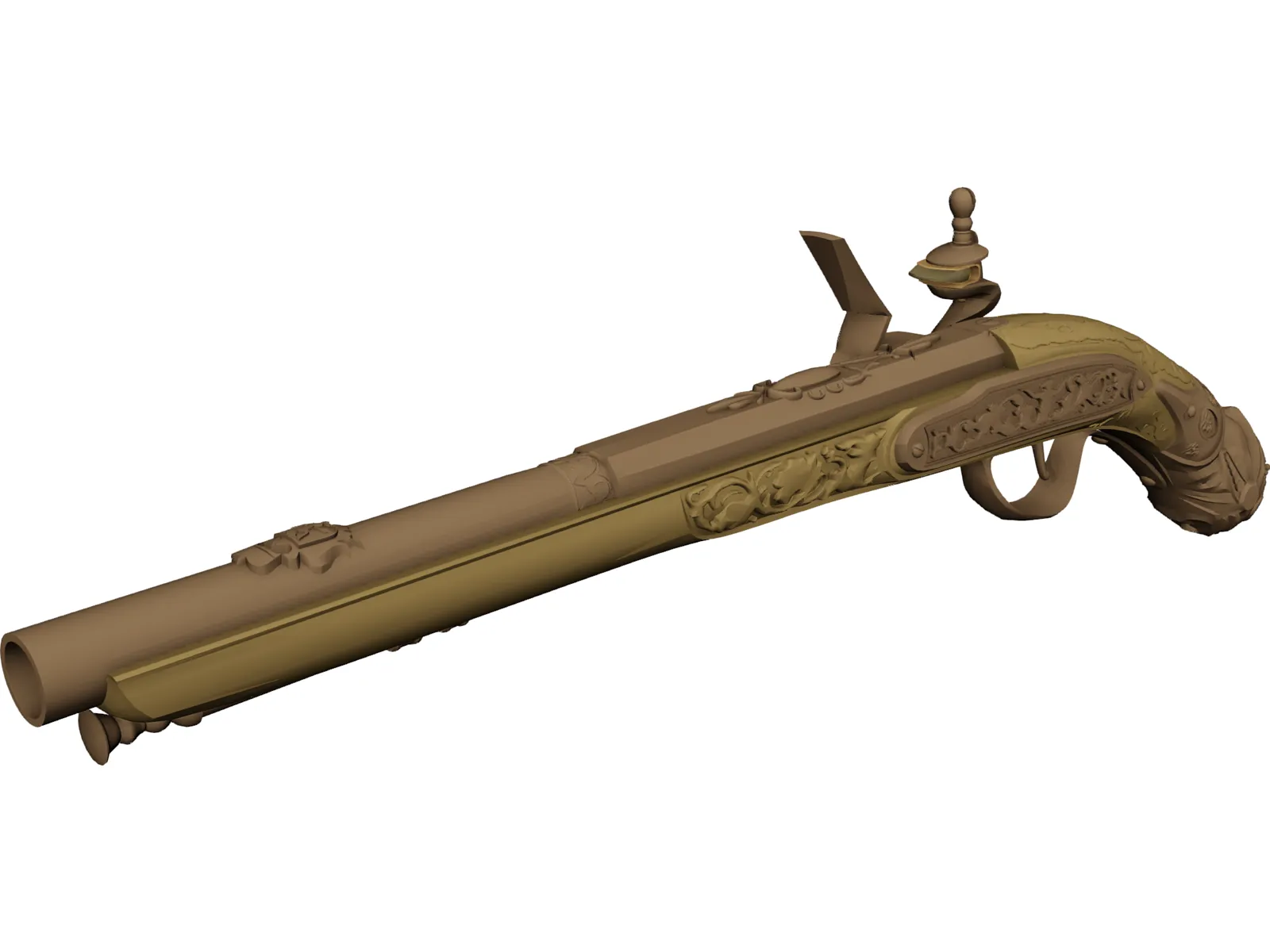 Doglock Handgun XVIII 3D Model main preview