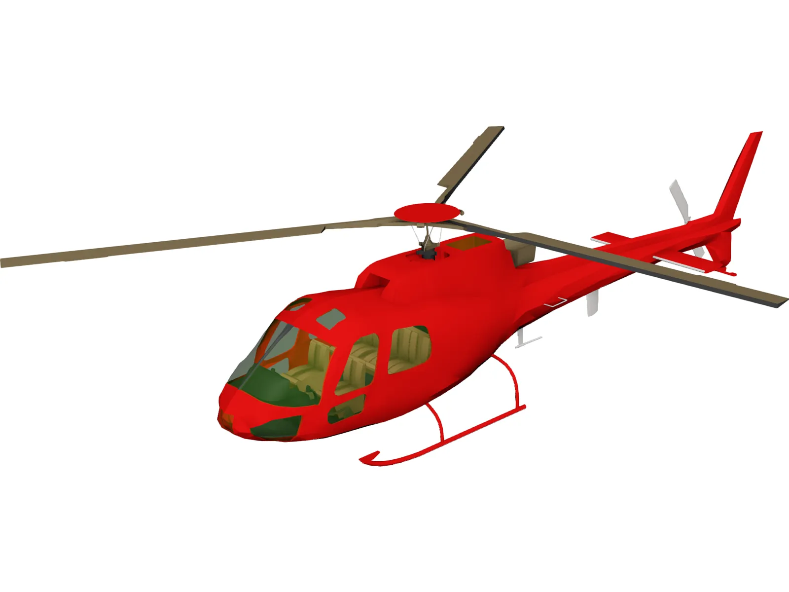 Eurocopter AS-350 Ecureuil 3D Model main preview