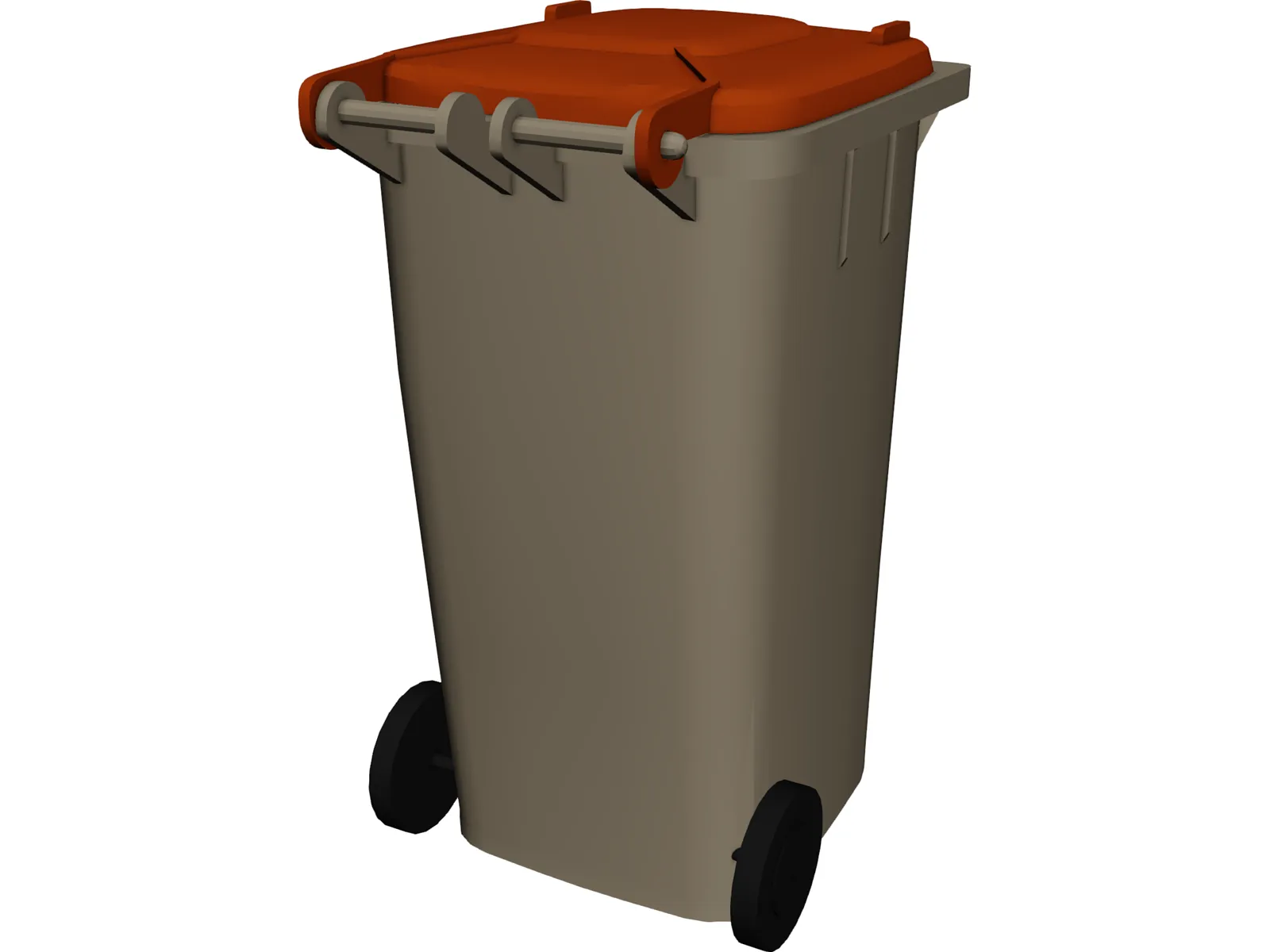 Garbage Can 3D Model main preview