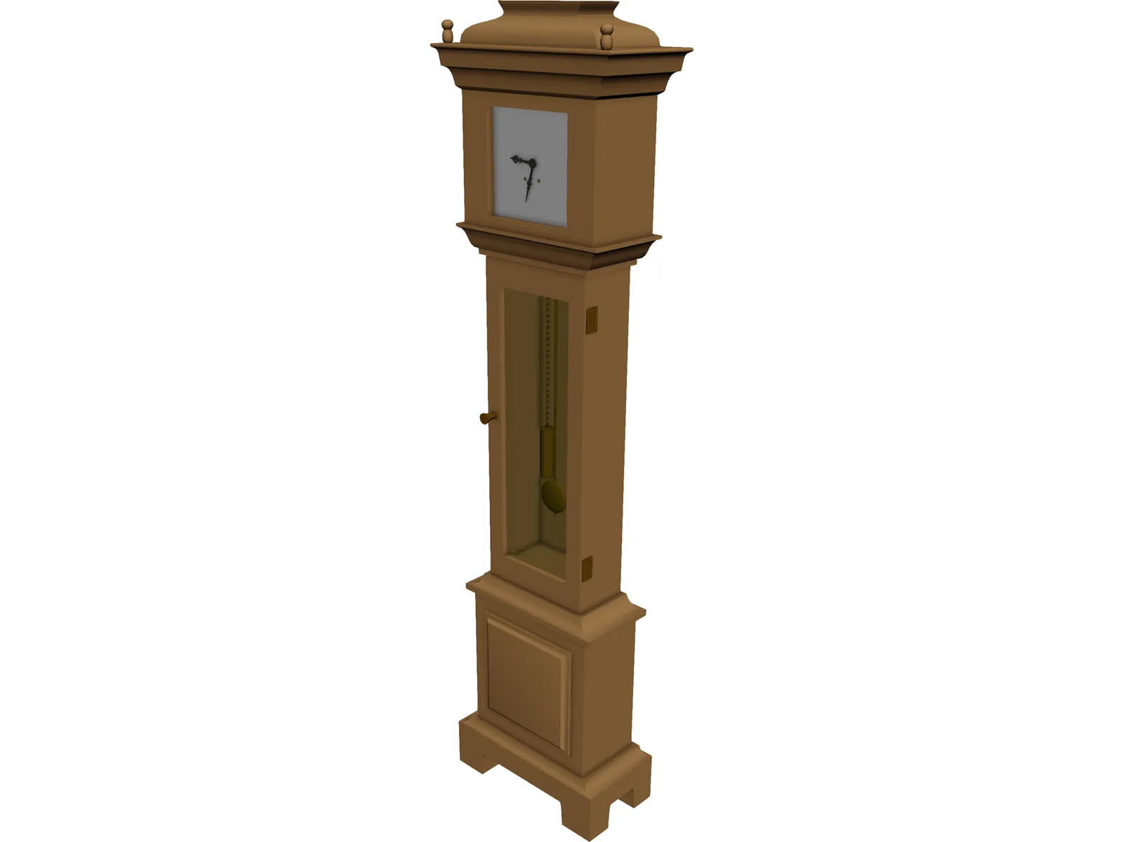 Clock Grandfather 3D Model main preview