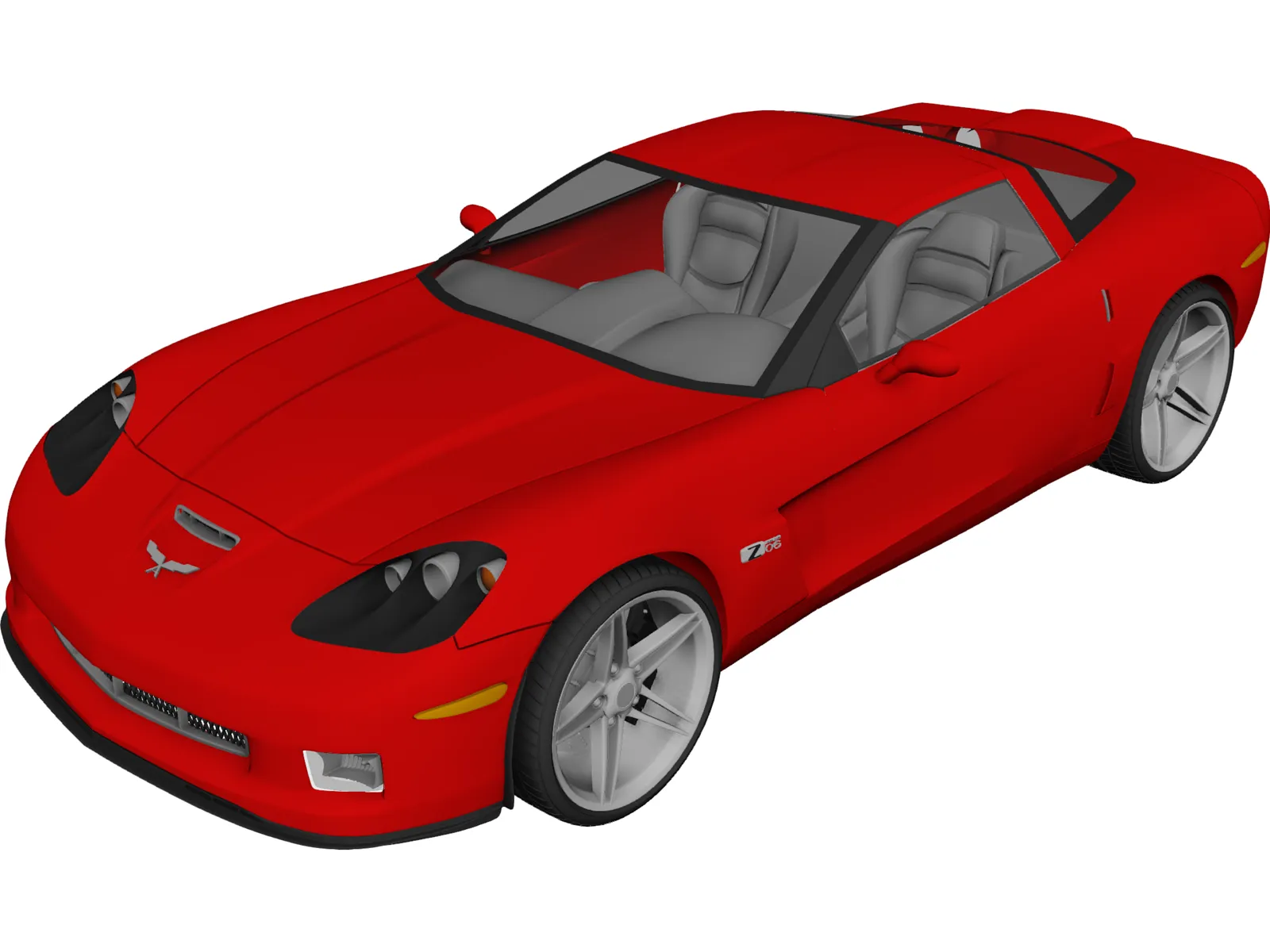 Chevrolet Corvette Z06 (2007) 3D Model main preview