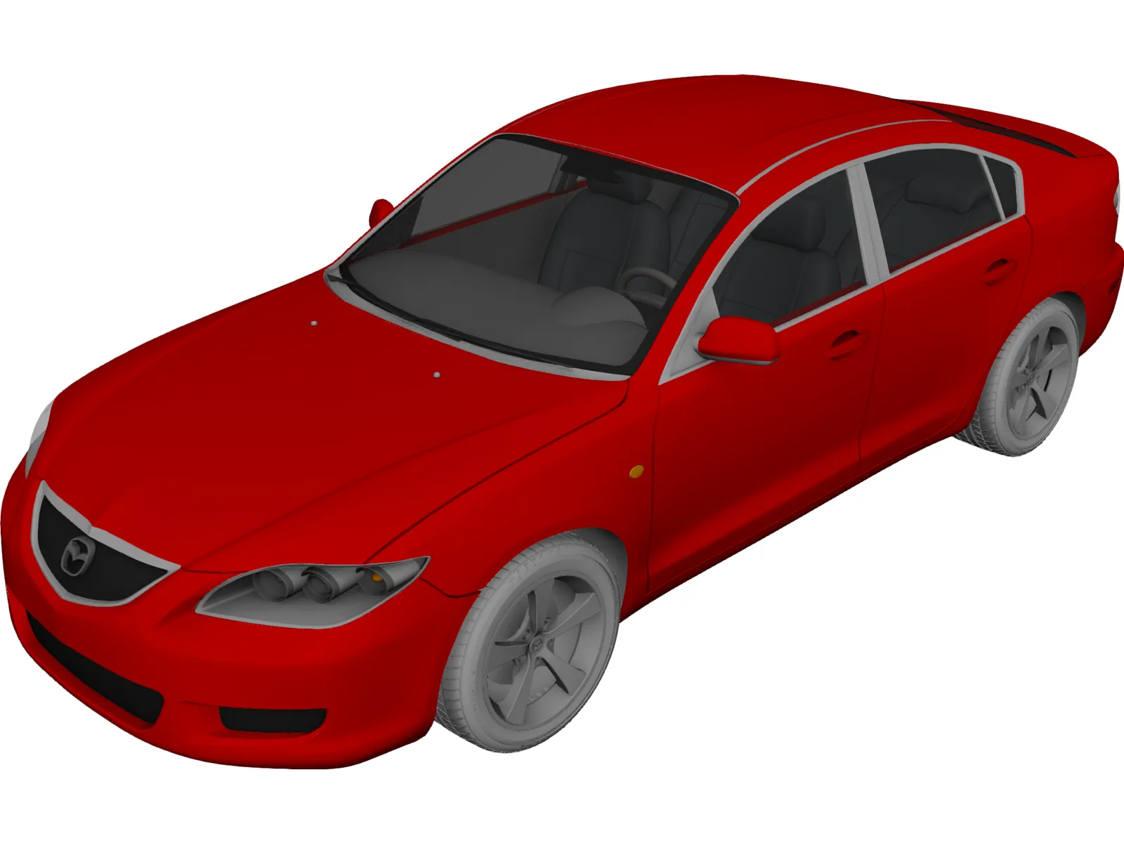 Mazda 3 Sedan (2004) 3D Model main preview