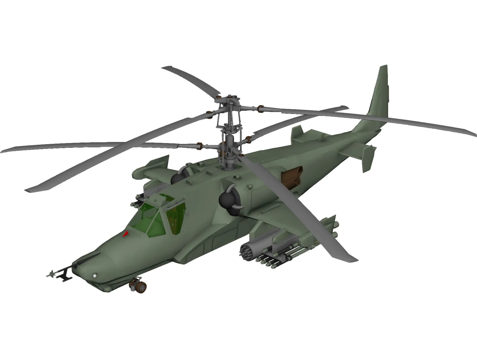 Kamov Ka-50 Hokum 3D Model main preview