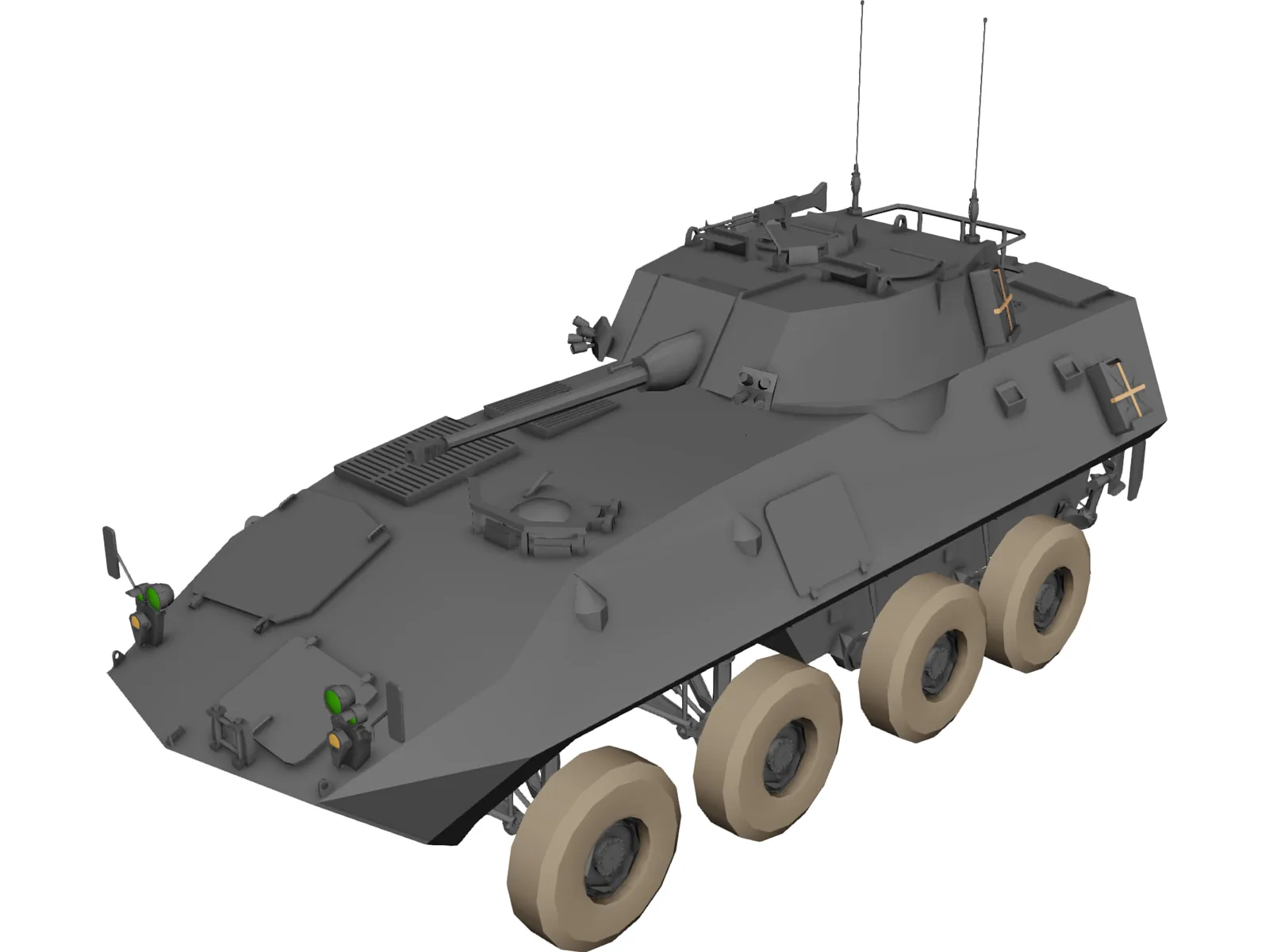 Lav 25 Piranha 3D Model main preview
