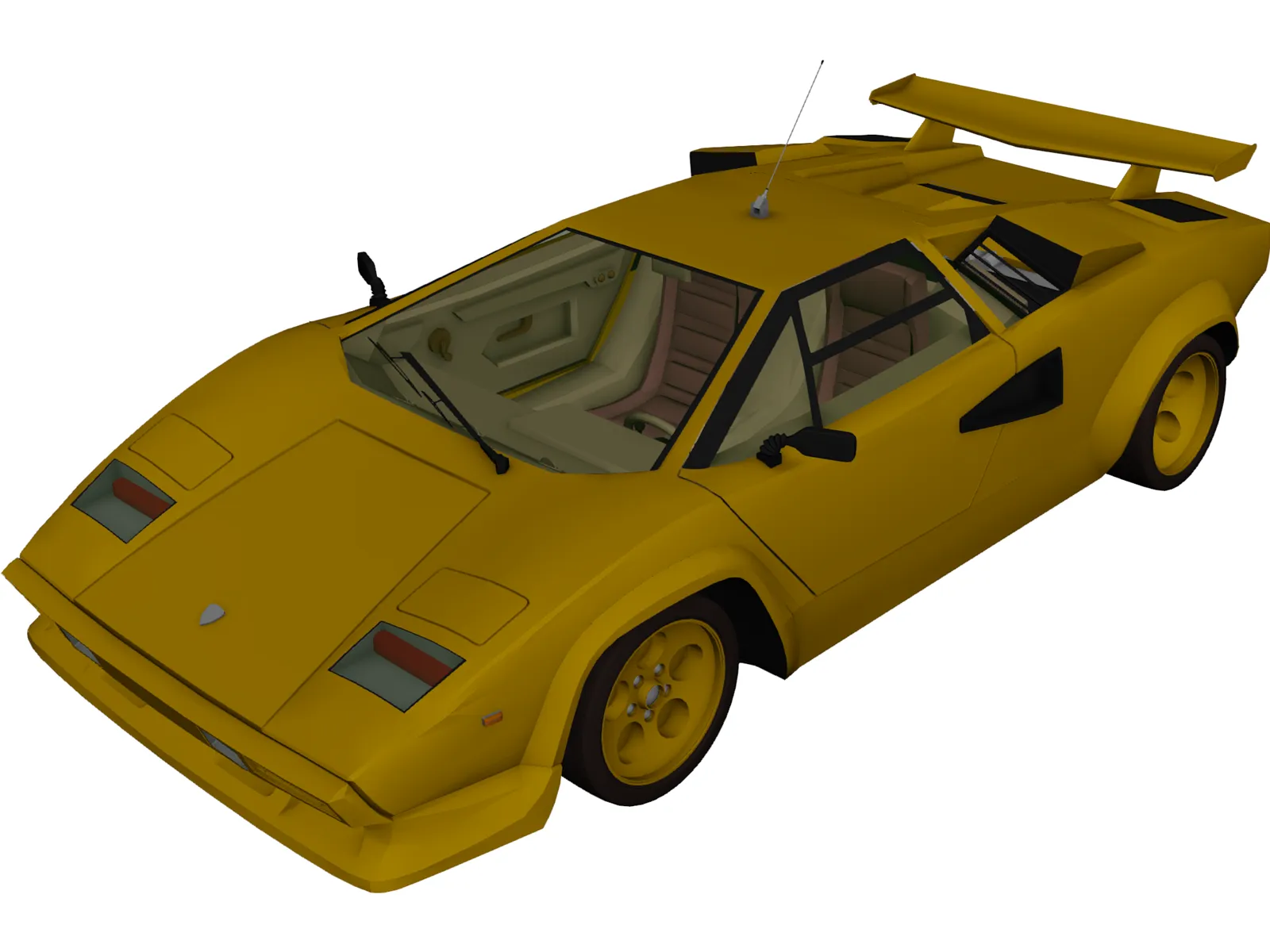 Lamborghini Countach (1978) 3D Model main preview