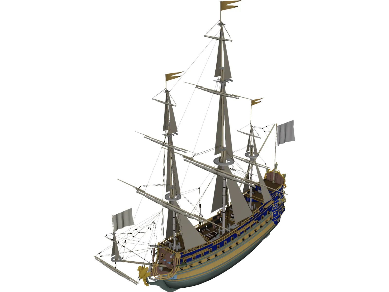 Le Soleil Royal Ship Of Line 3D Model main preview