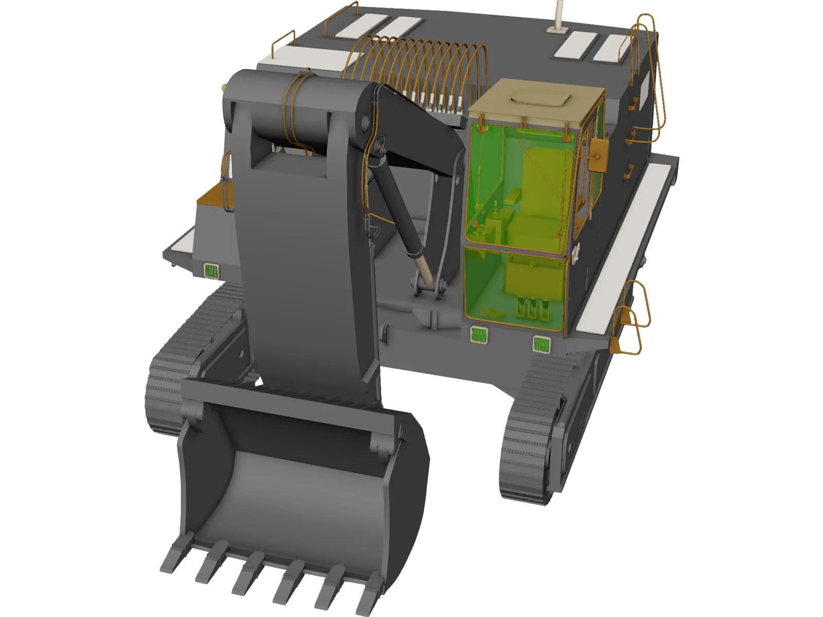 Liebherr R-96 3D Model main preview