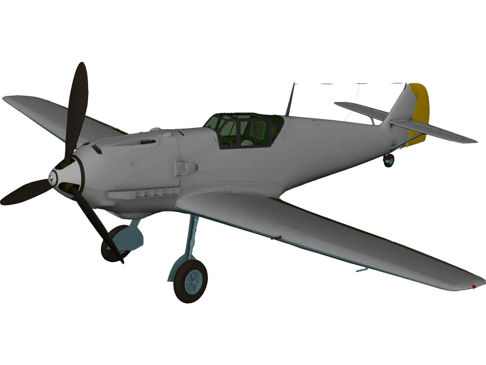 Messerschmitt BF-109E Emil 3D Model main preview