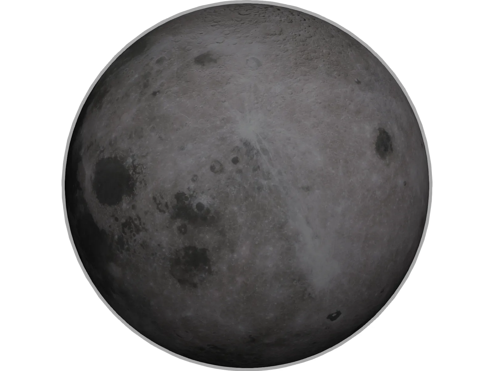 Planet Moon 3D Model main preview