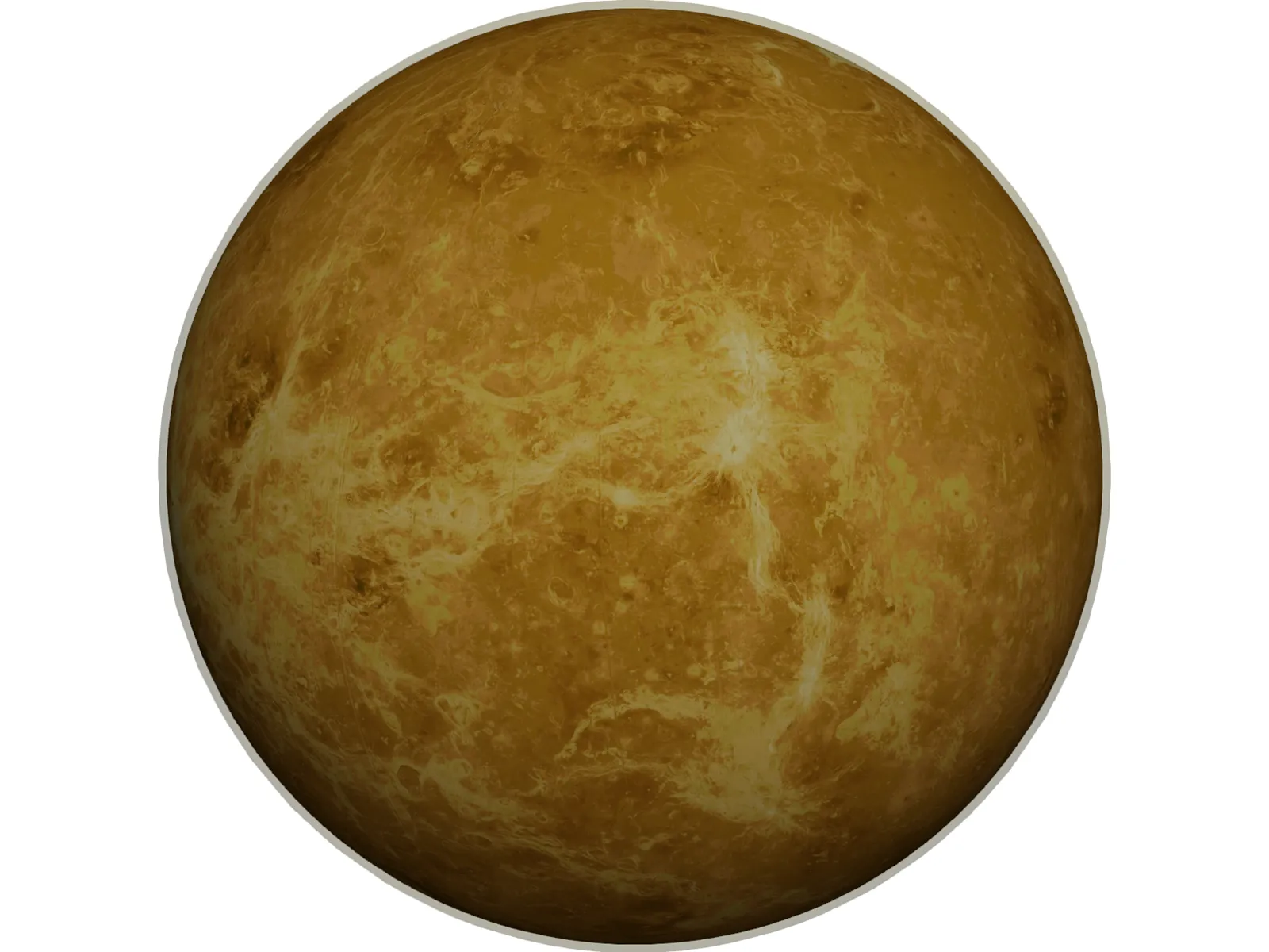 Planet Venus 3D Model main preview