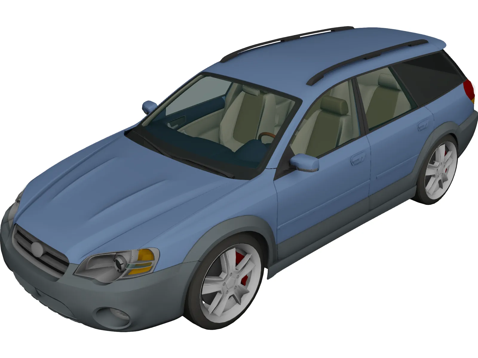 Subaru Outback Wagon (2005) 3D Model main preview