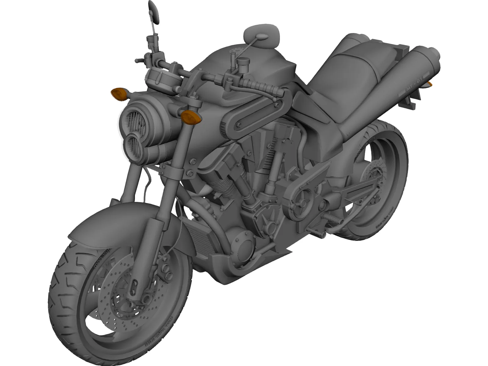 Yamaha MT-01 3D Model main preview