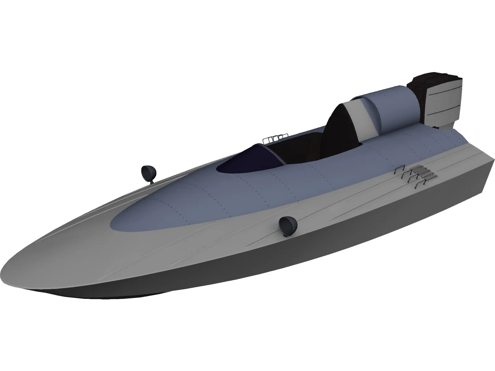 Outboard Racer 3D Model main preview