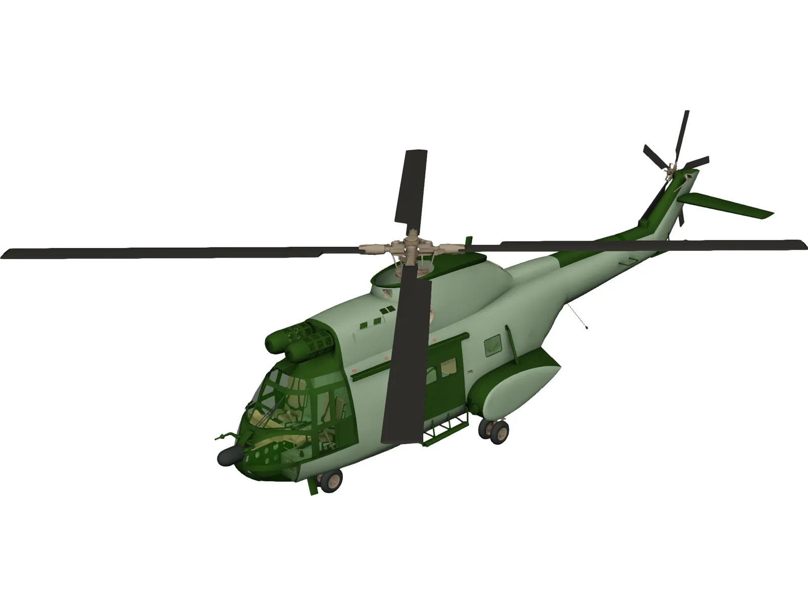 Aerospatiale SA 330 Puma 3D Model main preview