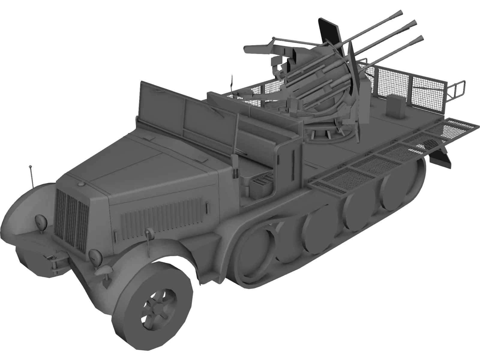 SDKFZ 7/1 3D Model main preview