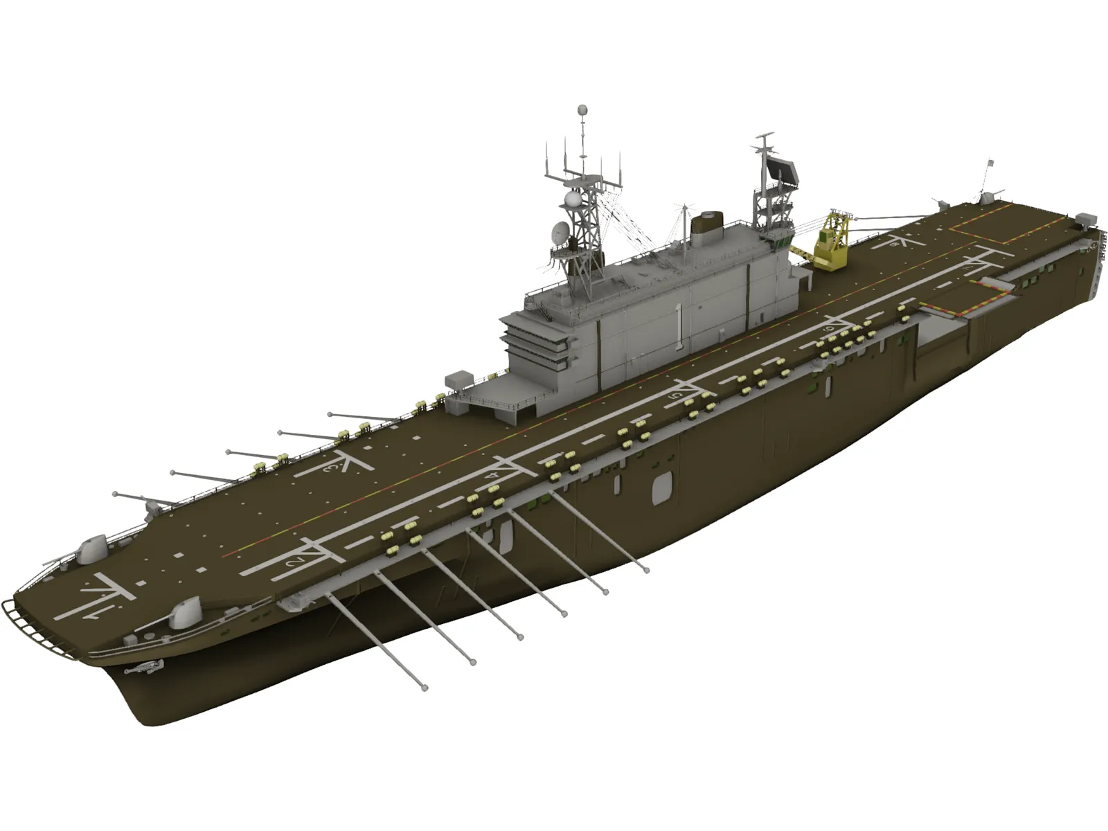 USS Tarawa LHA1 3D Model main preview
