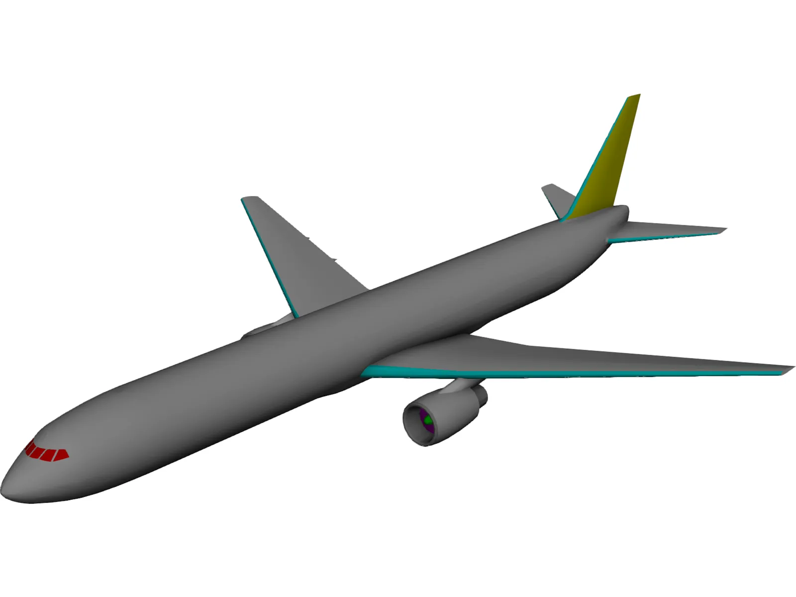Boeing 767-300 3D Model main preview