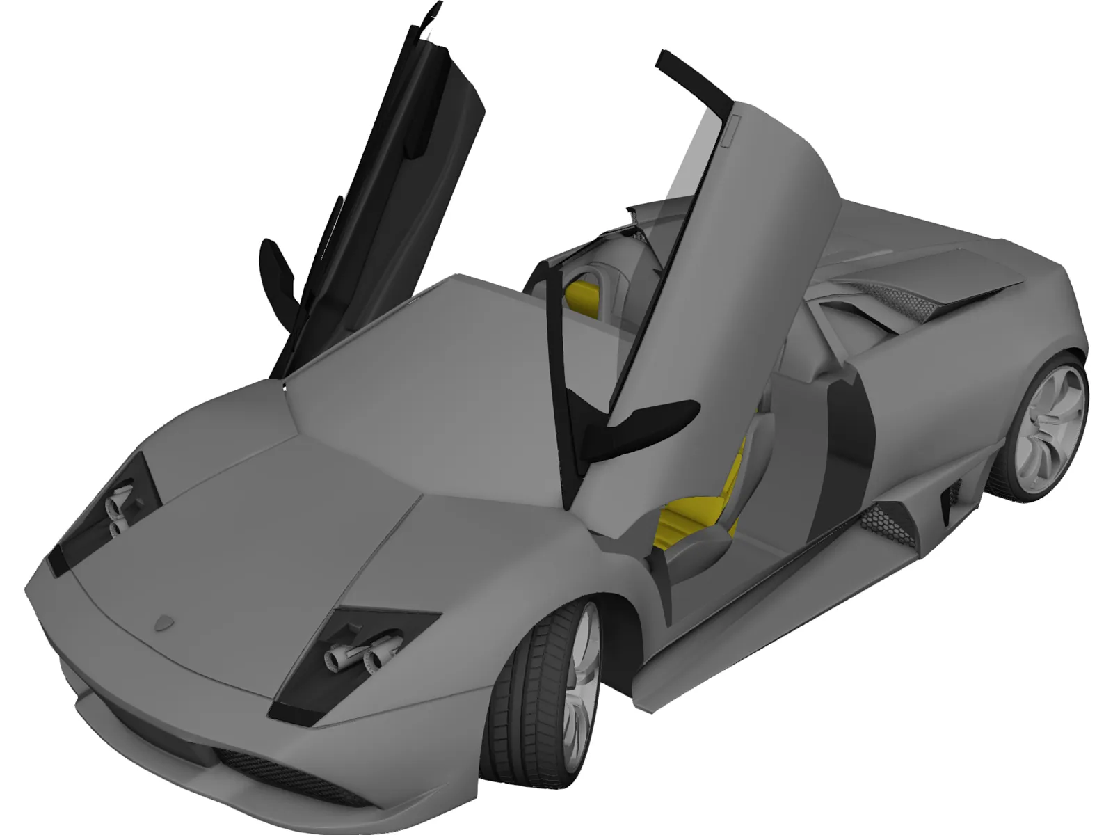 Lamborghini Murcielago LP640 Roadster 3D Model main preview