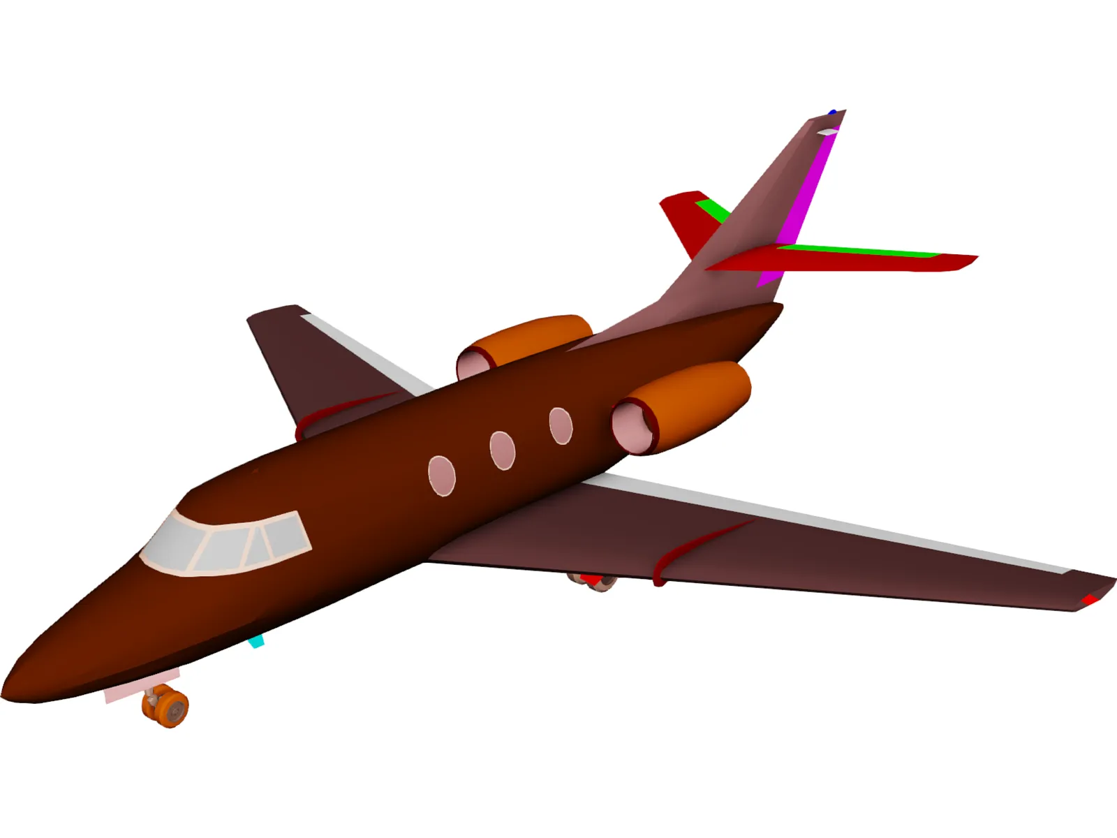 Dassault Falcon 100 3D Model main preview