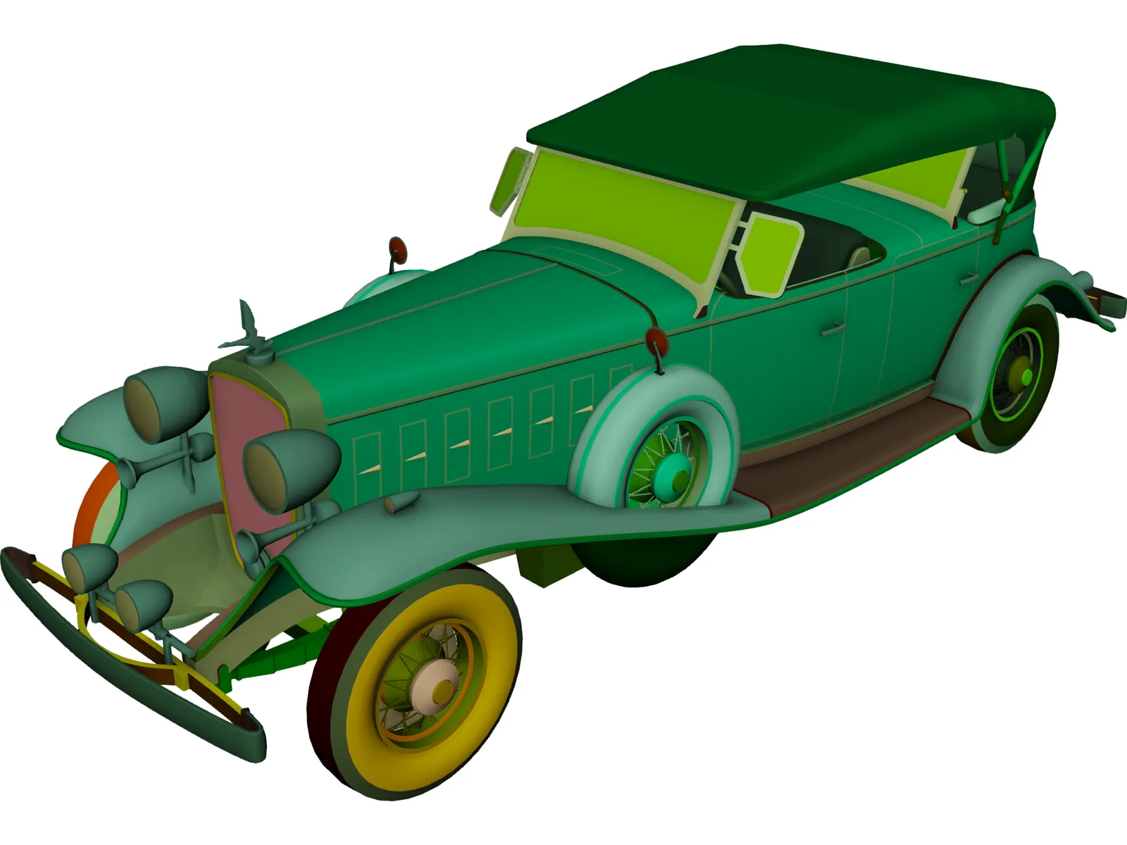 Cadillac V16M (1932) 3D Model main preview
