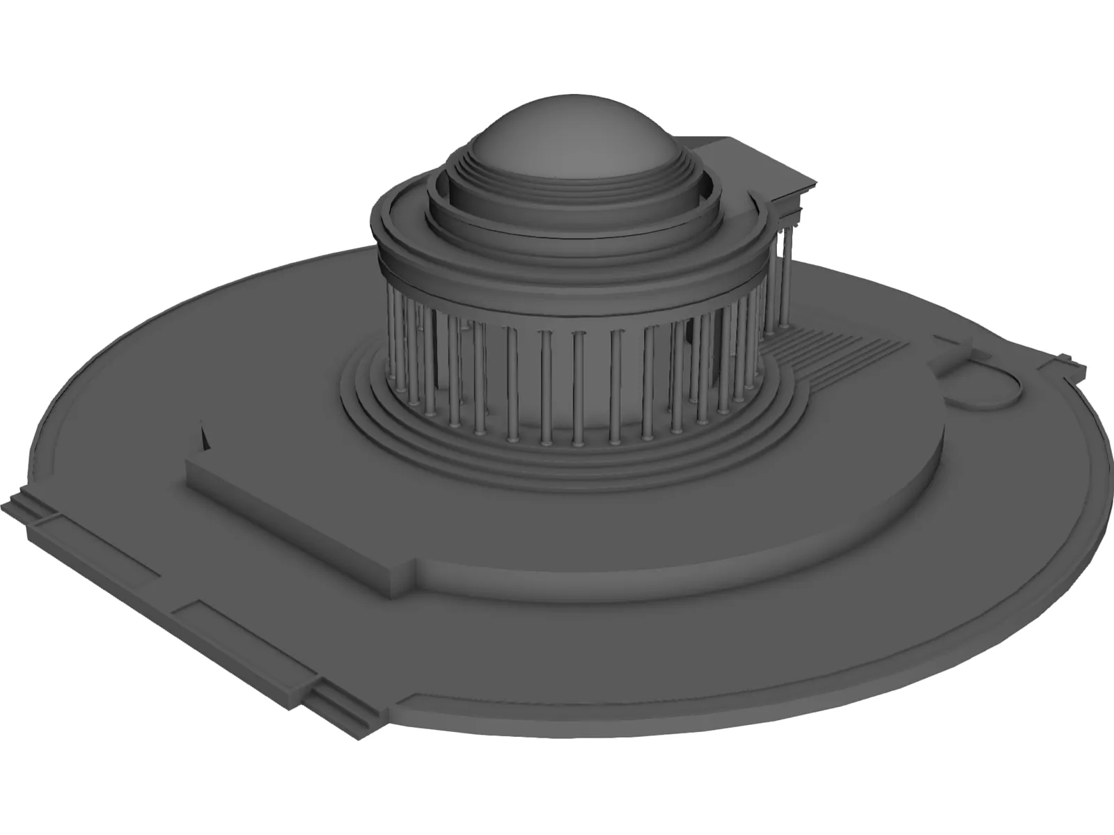 Jefferson Memorial 3D Model main preview