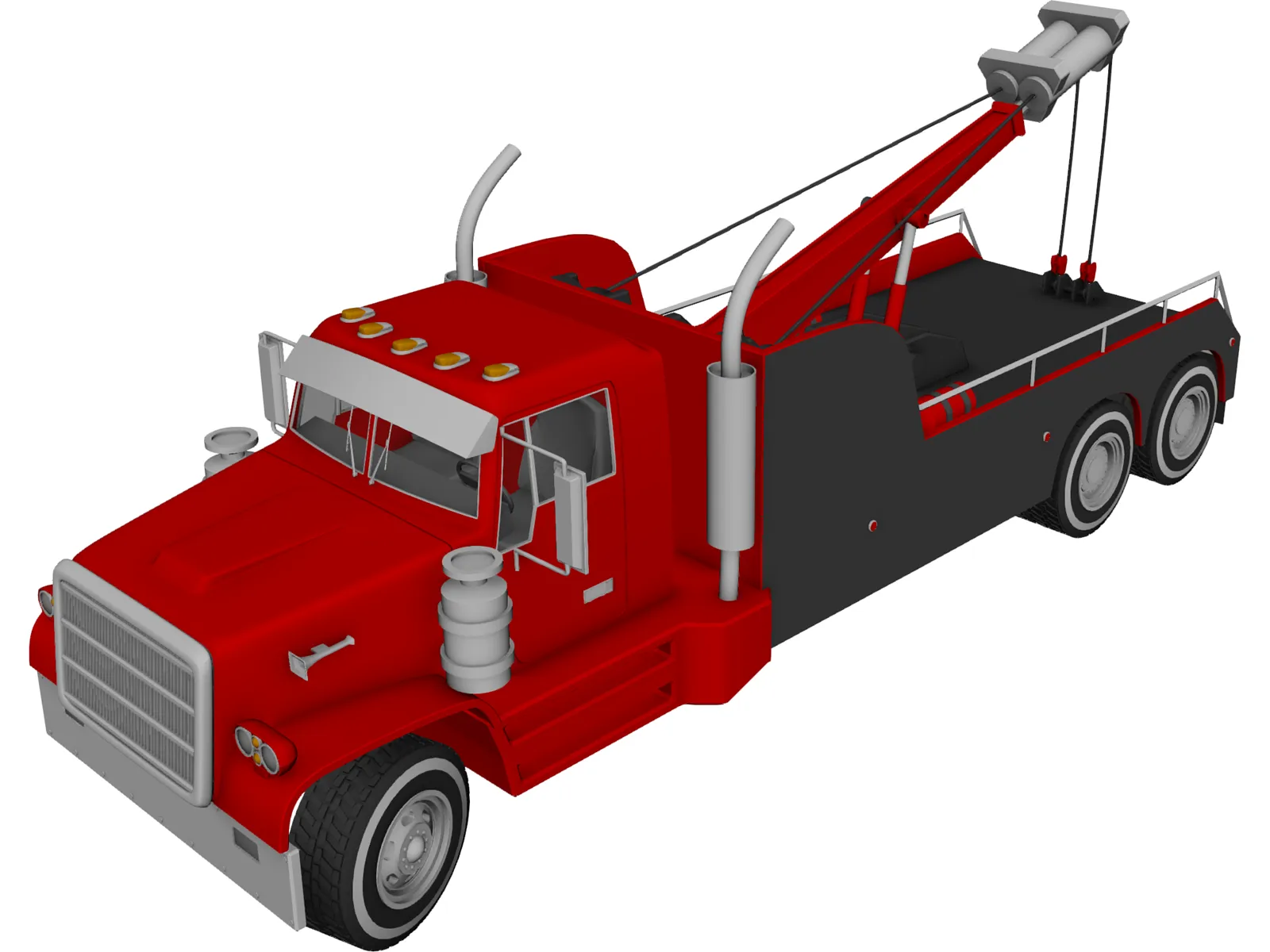 Tow Truck 3D Model main preview