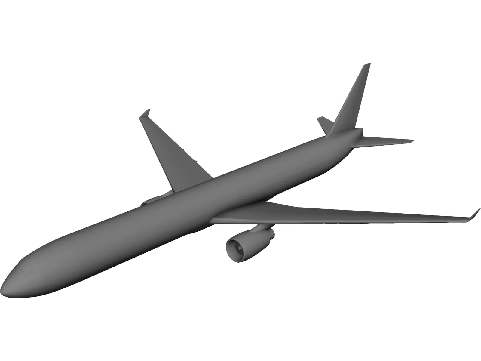 Boeing 767-400 3D Model main preview