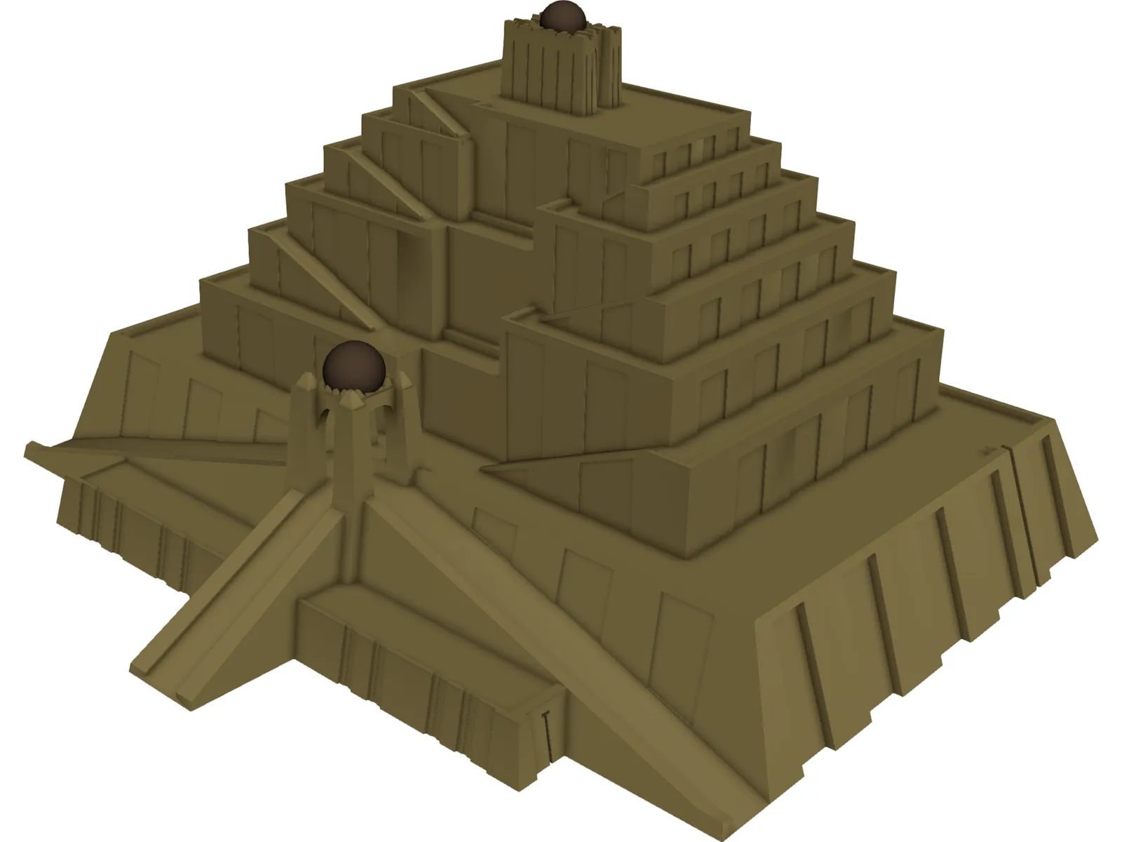 Temple 3D Model main preview