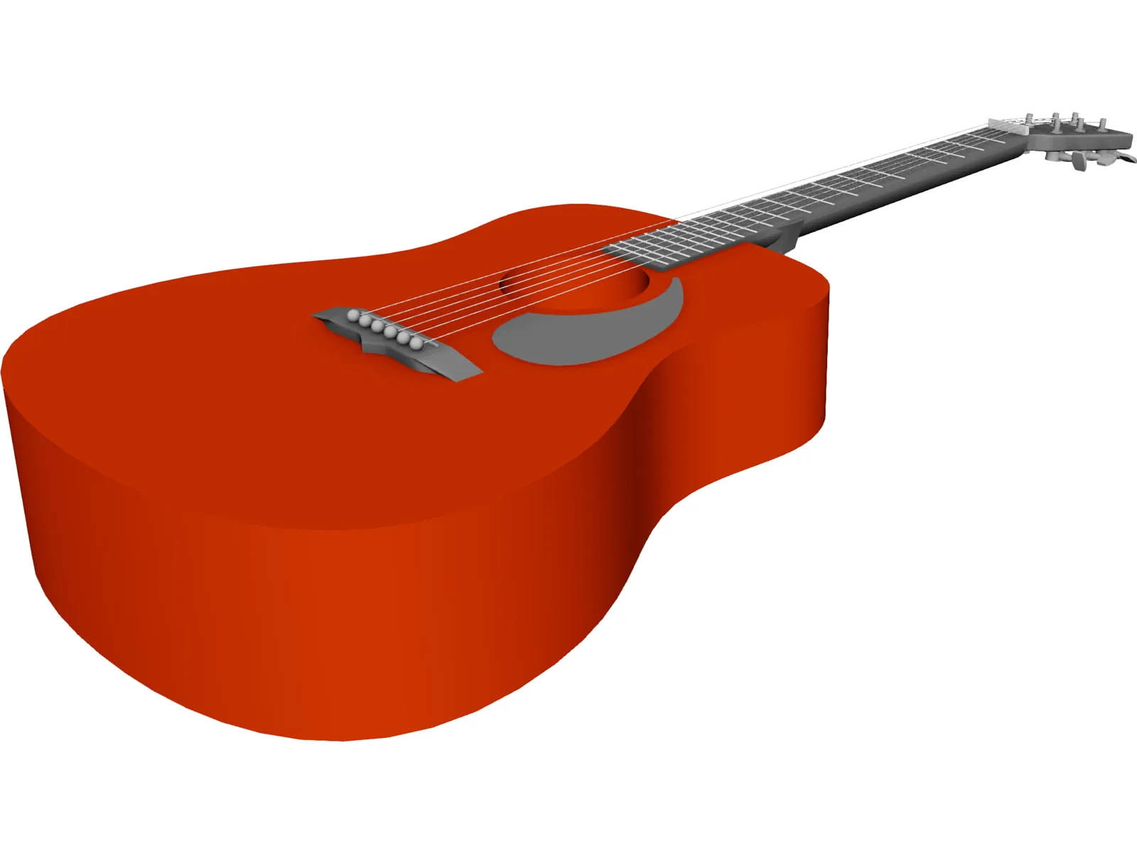 Guitar 3D Model main preview