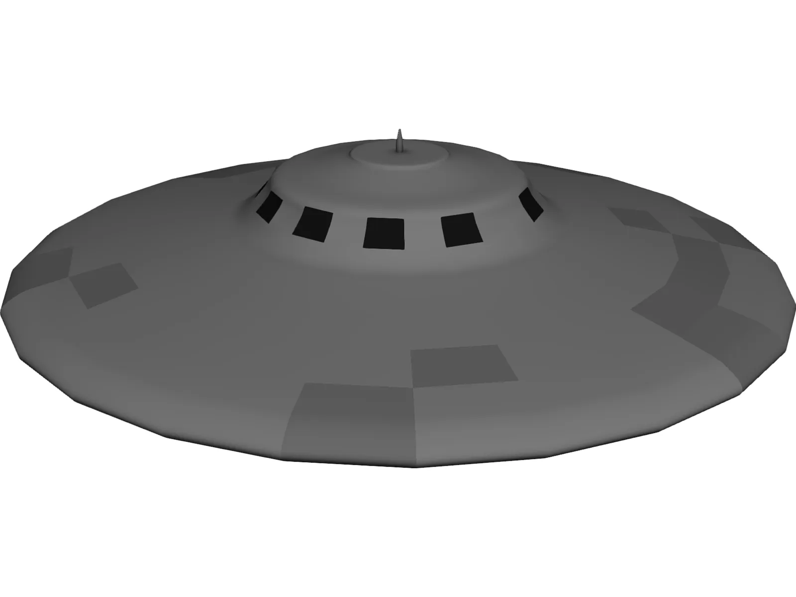Flying Saucer 3D Model main preview
