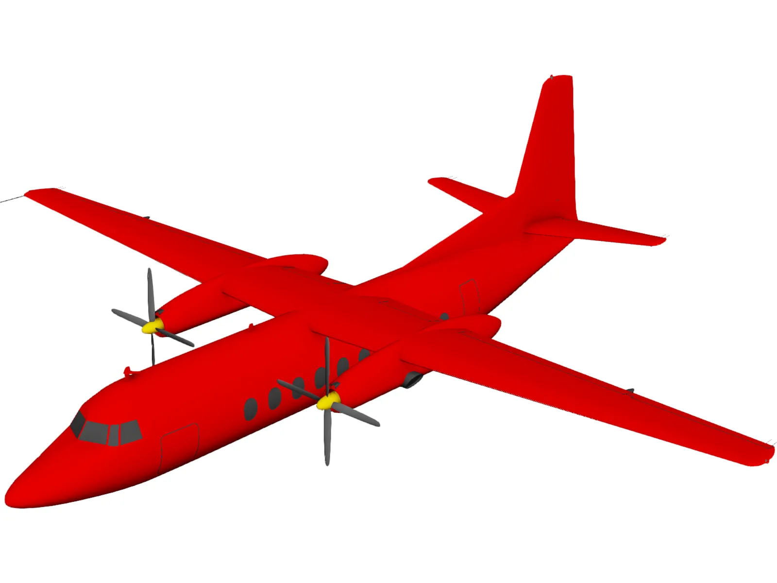 Fairchild Hiller FH-227 3D Model main preview
