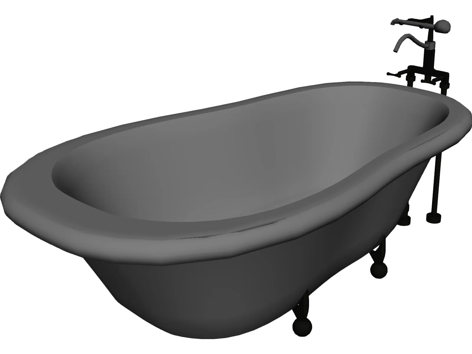 Bathtub 3D Model main preview