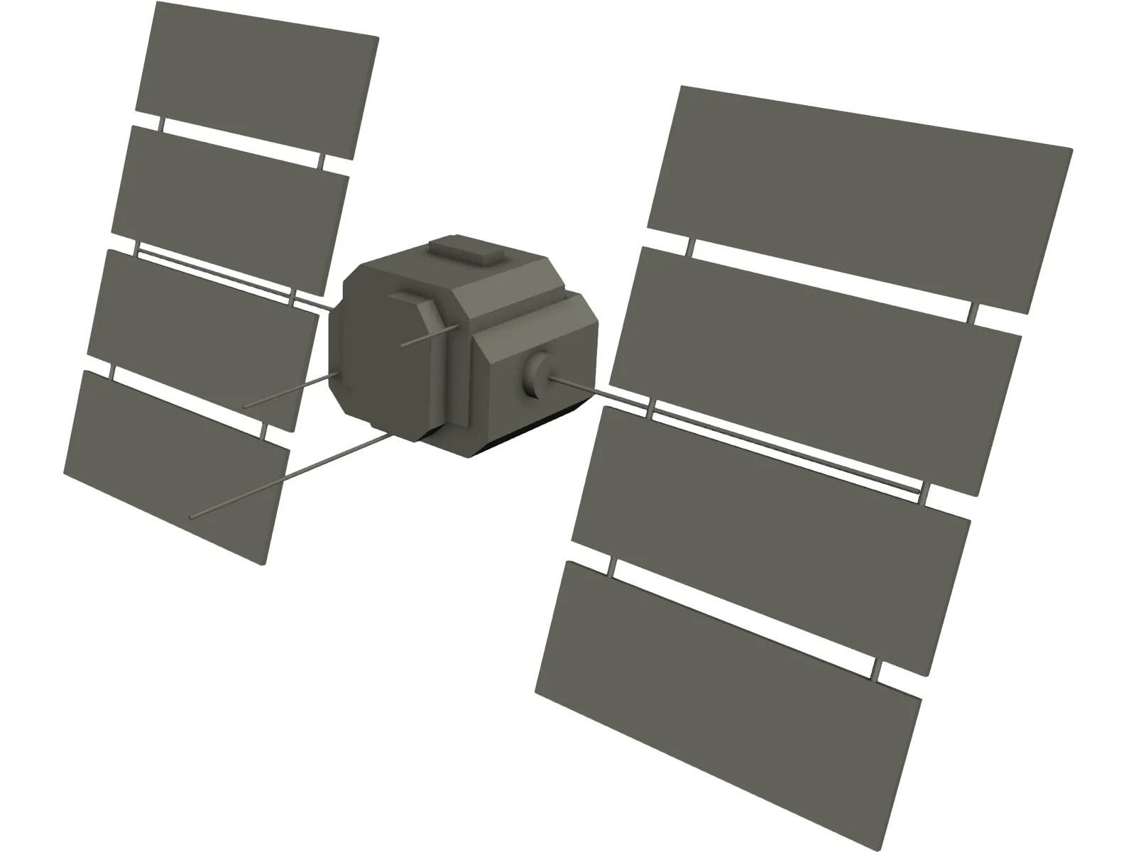 GPS Satellite 3D Model main preview