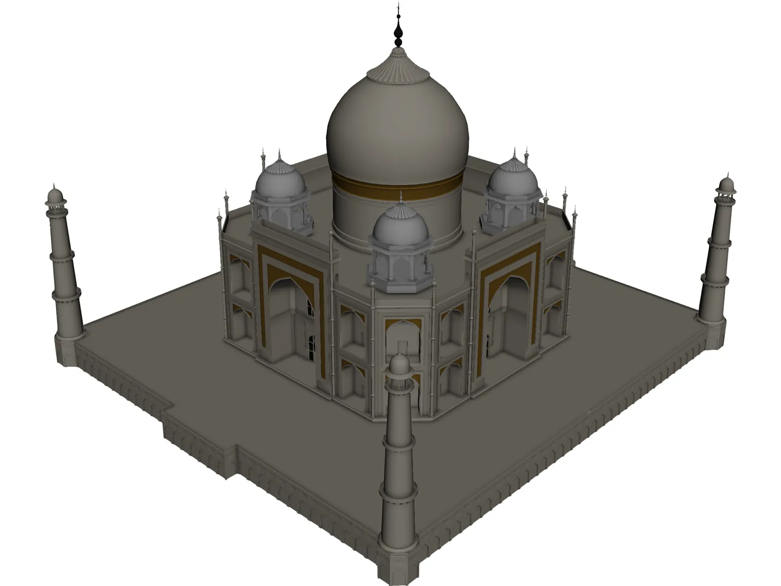 Taj Mahal 3D Model main preview