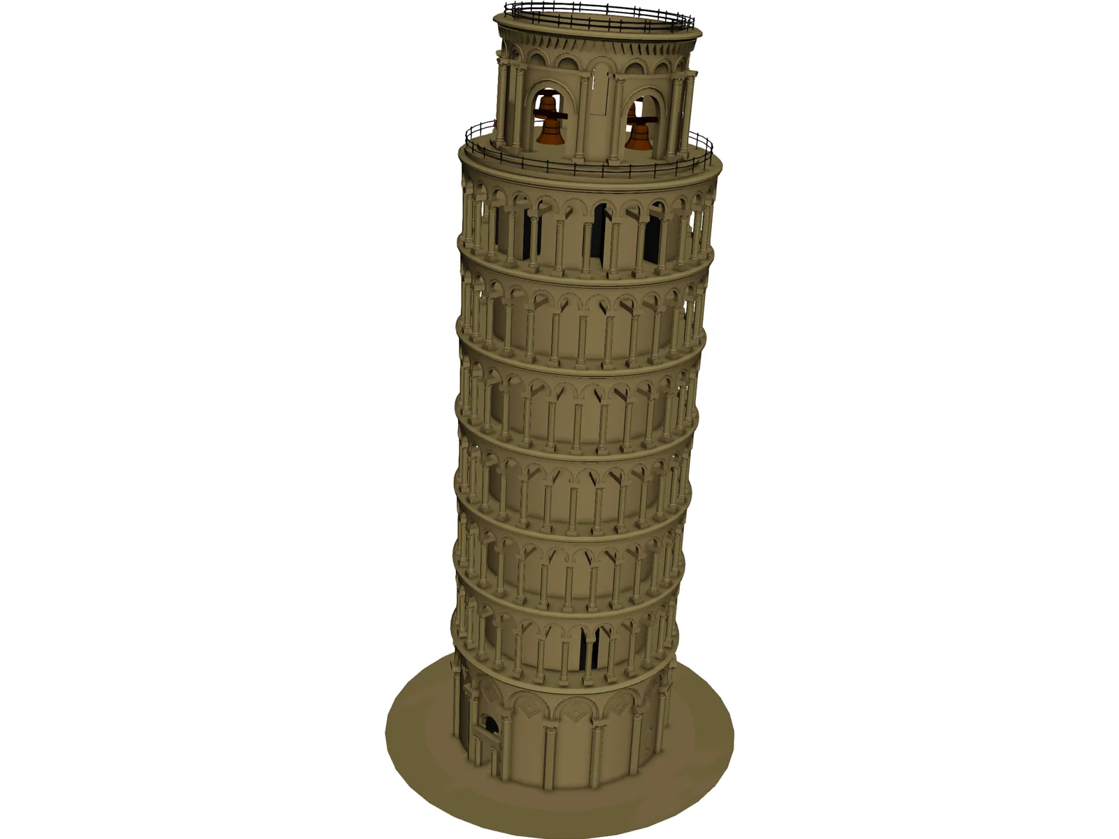 Tower Of Pisa 3D Model main preview