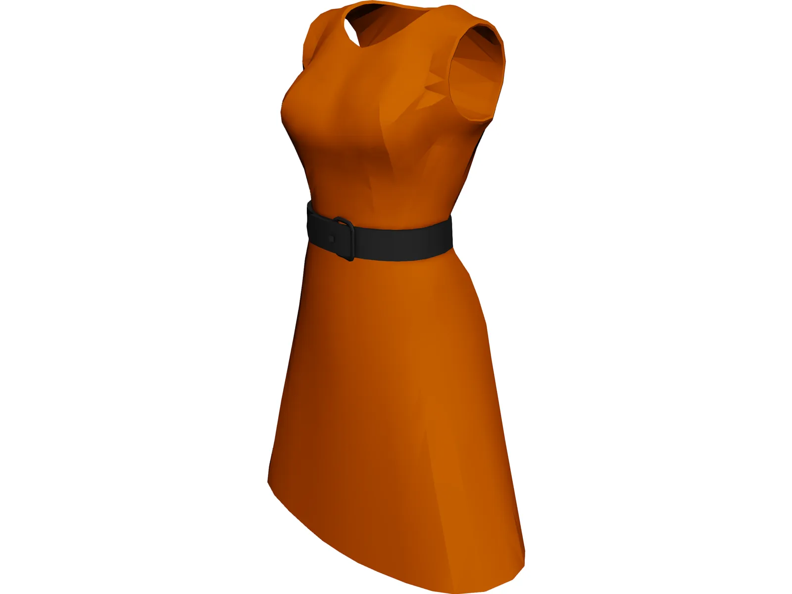 Woman Dress 3D Model main preview