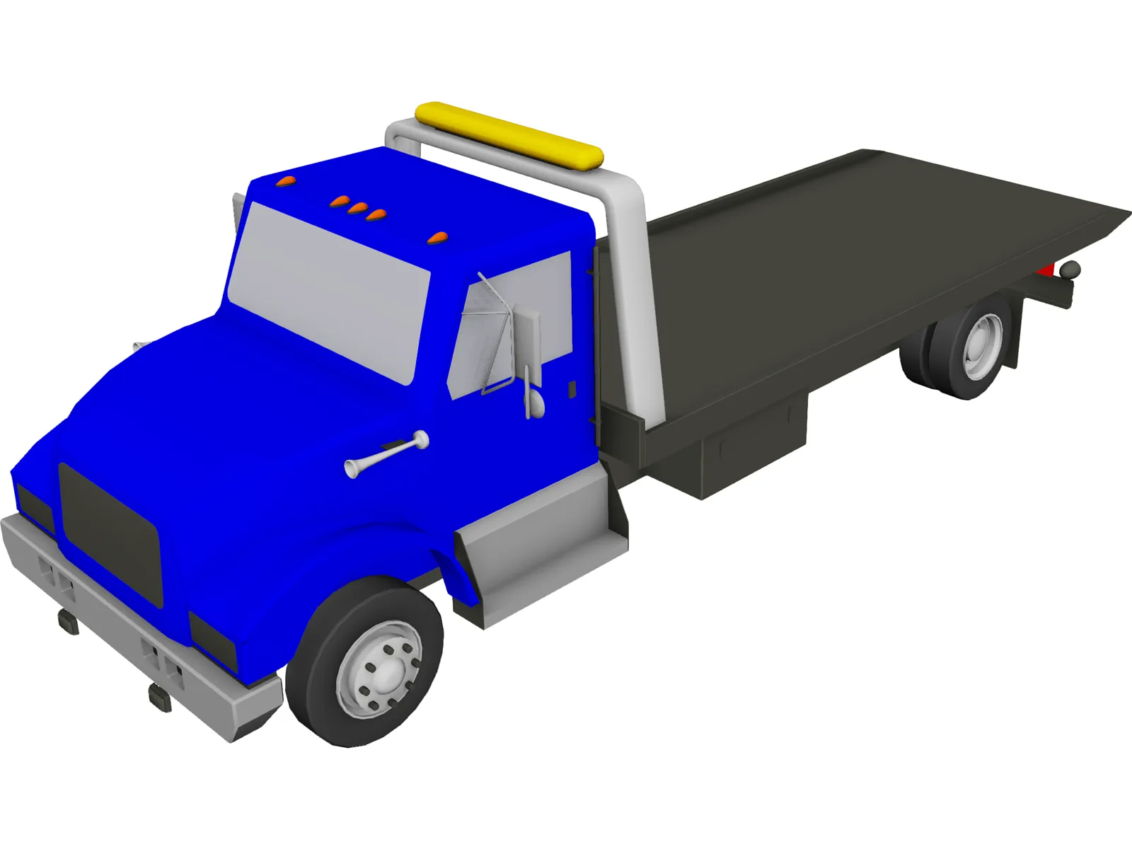 Wrecker Flatbed 3D Model main preview