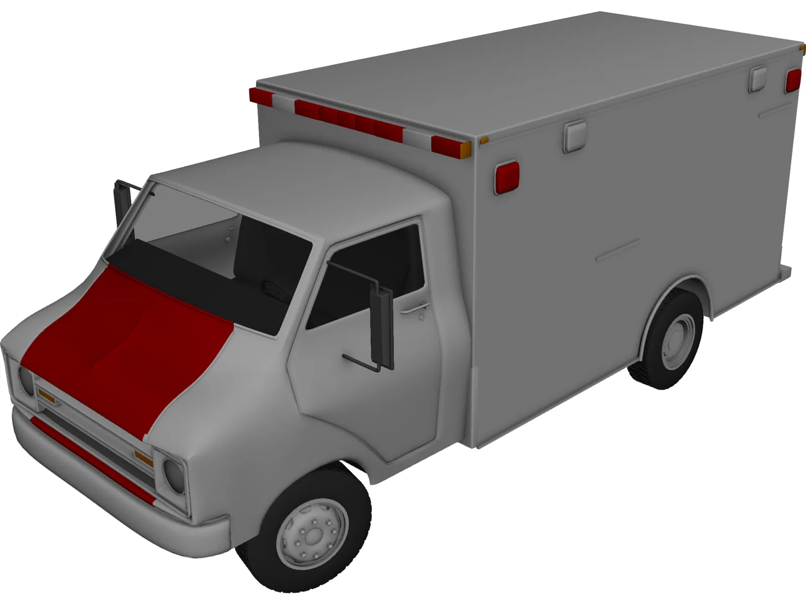 Ambulance Classic 3D Model main preview