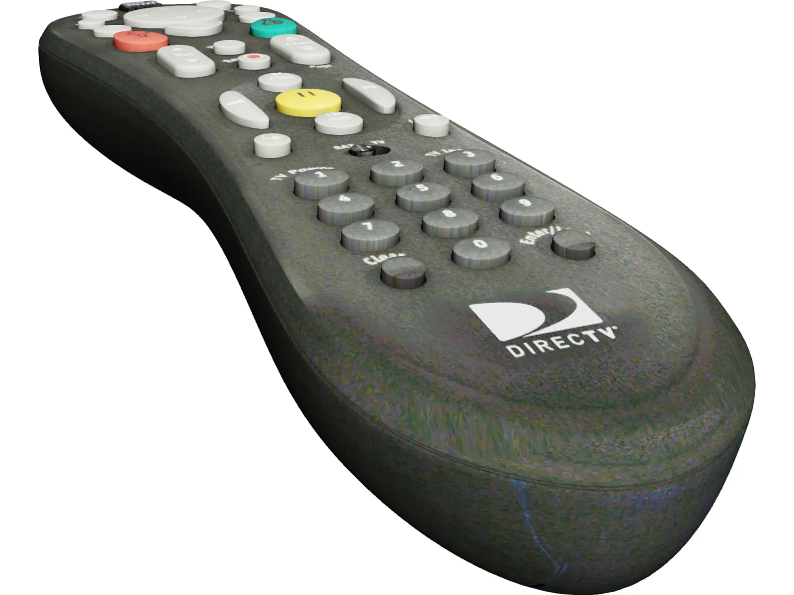 DirecTV Remote Control 3D Model main preview