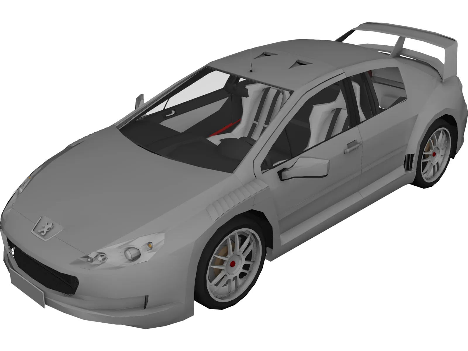 Peugeot 407 Rally Car Concept 3D Model main preview