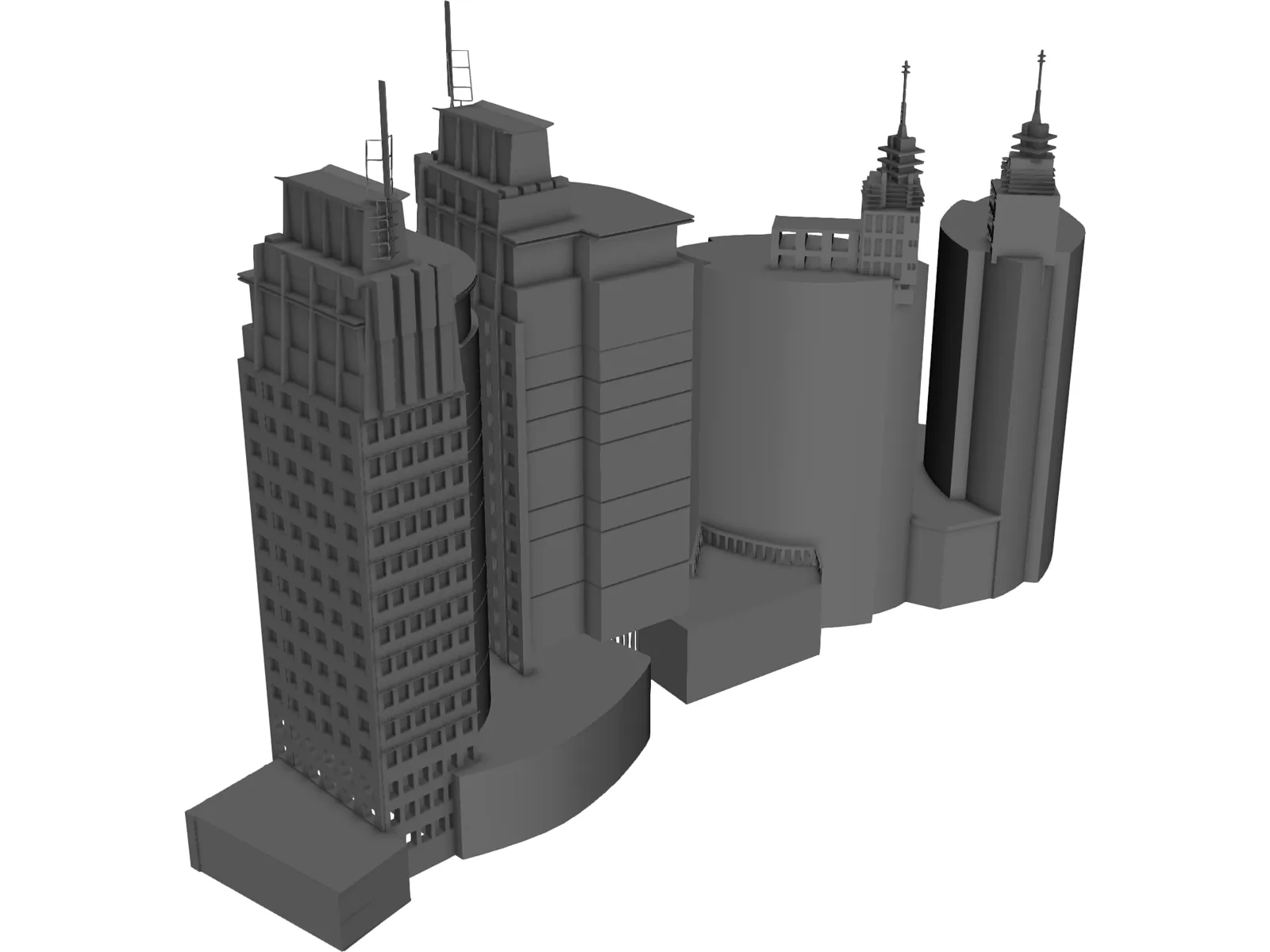 Building Office 3D Model main preview