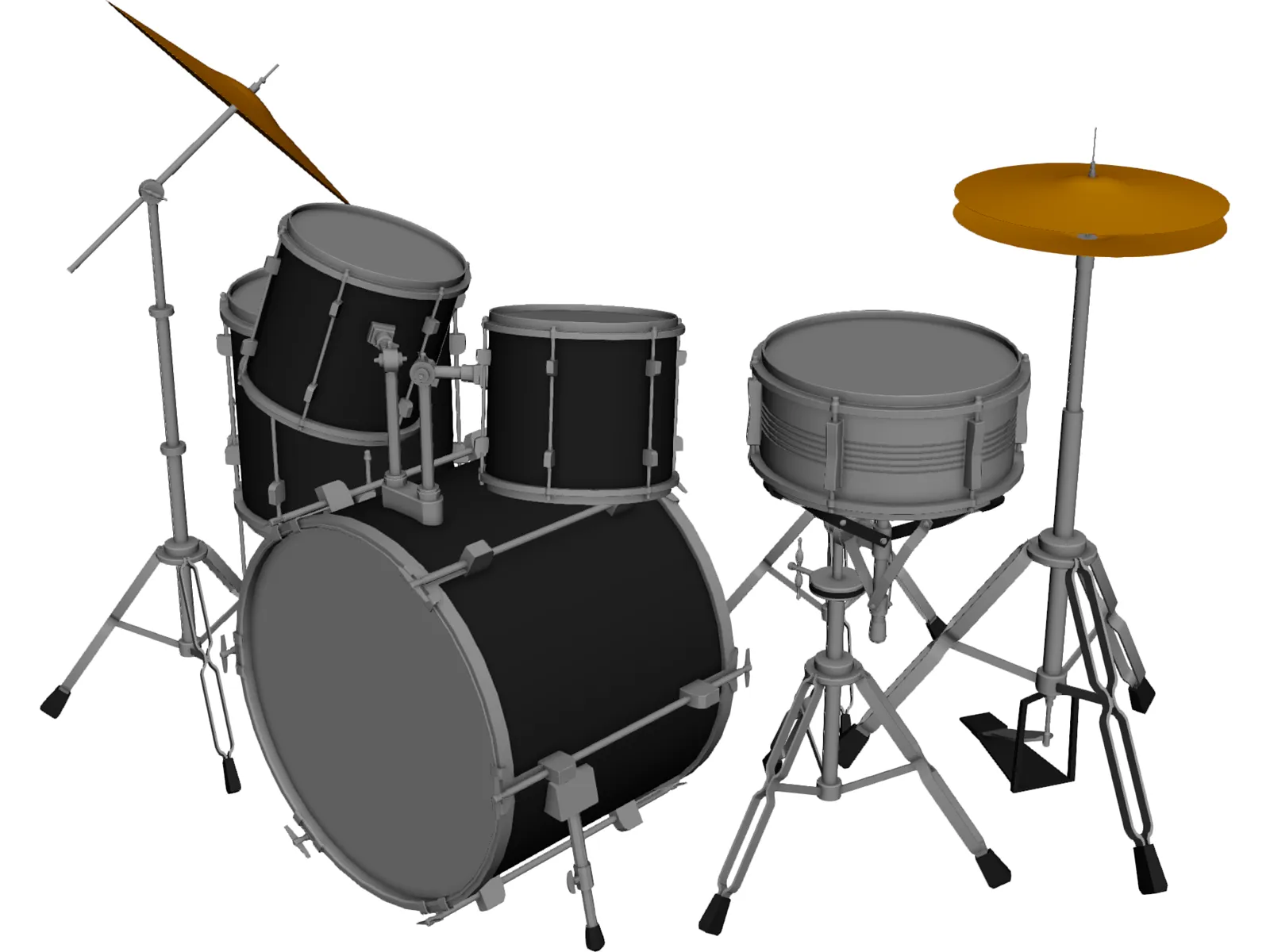 Drum Set 3D Model main preview