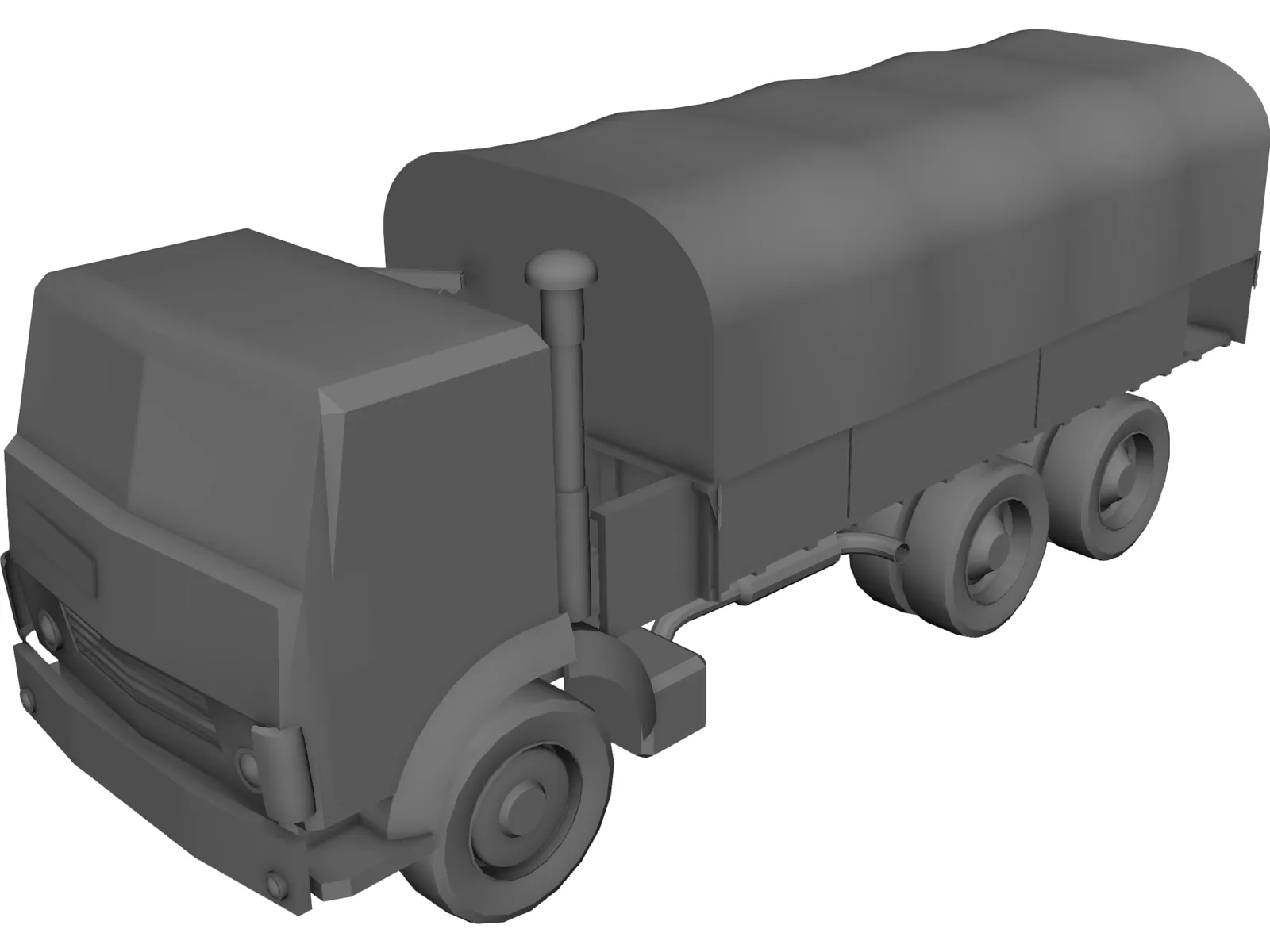 Kamaz Russian Army Truck 3D Model main preview